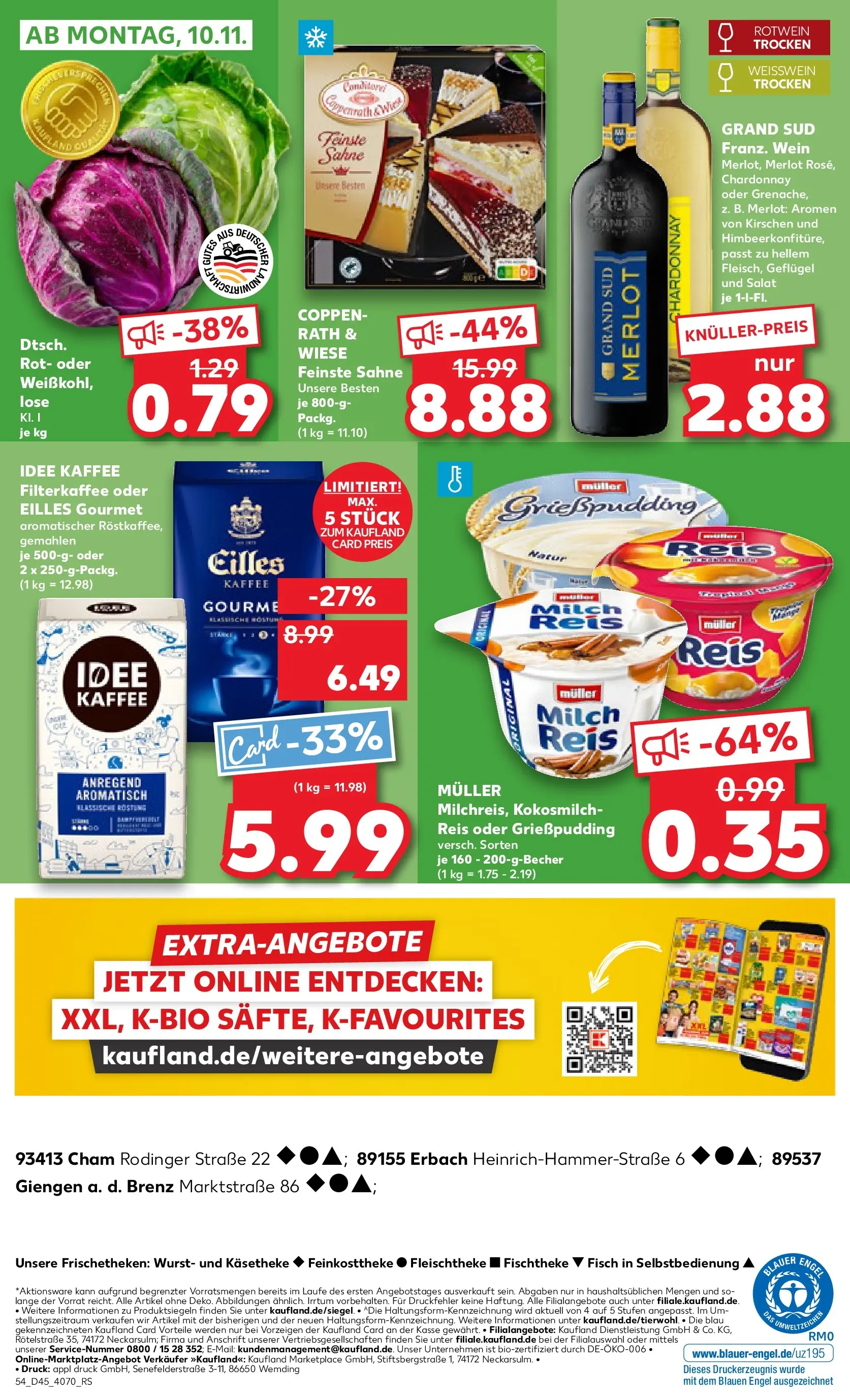 Prospekt Kaufland ab 05.11.2025 » Angebote und Werbung Online | Seite: 54 | Produkte: Idee kaffee, Milch, Rotwein trocken, Pudding Prospekt Kaufland ab 05.11.2025 » Angebote Online zum Blättern | Seite: 54 | Produkte: Idee kaffee, Milch, Rotwein trocken, Pudding