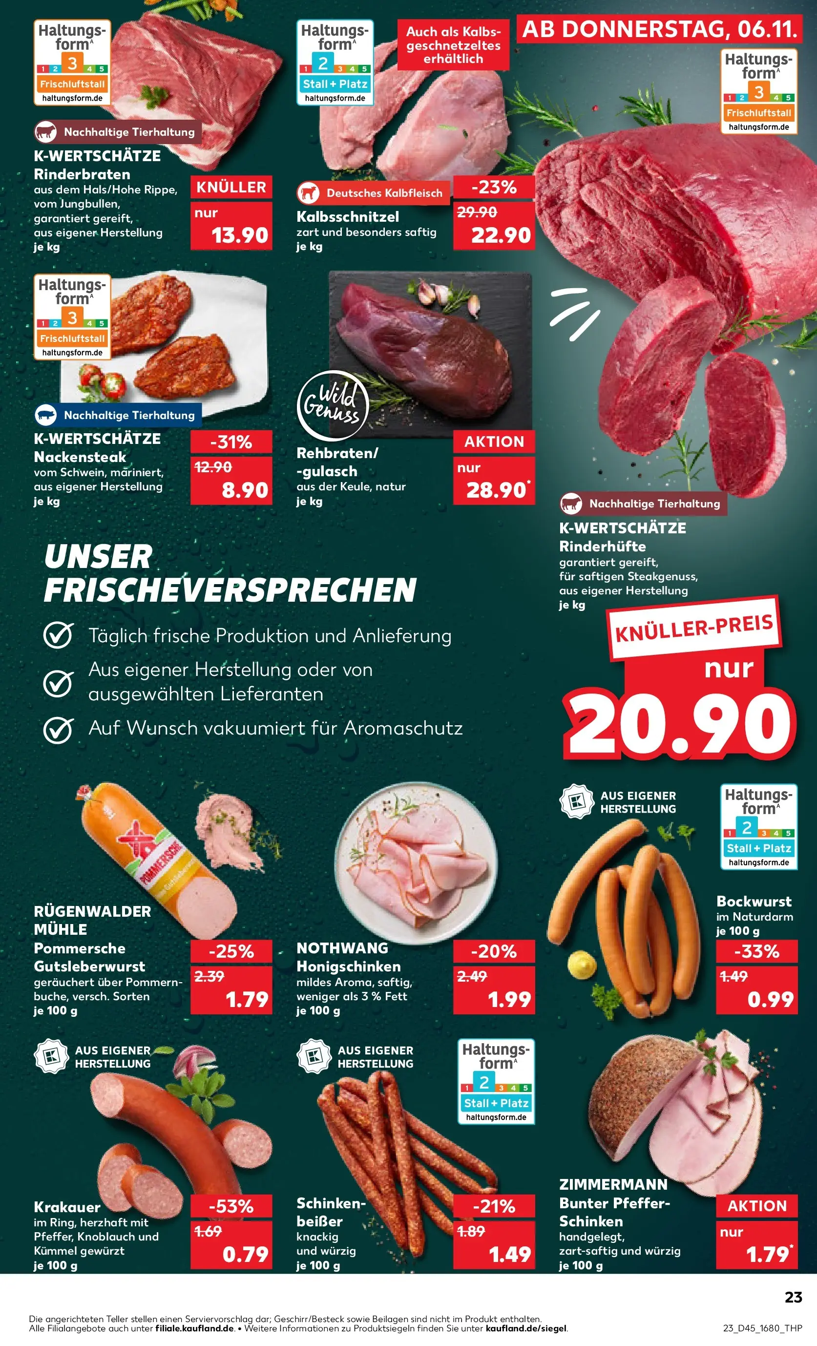 Prospekt Kaufland ab 06.11.2025 » Angebote und Werbung Online | Seite: 23 | Produkte: Mühle, Gulasch, Pfeffer, Schinken Prospekt Kaufland ab 06.11.2025 » Angebote Online zum Blättern | Seite: 23 | Produkte: Mühle, Gulasch, Pfeffer, Schinken