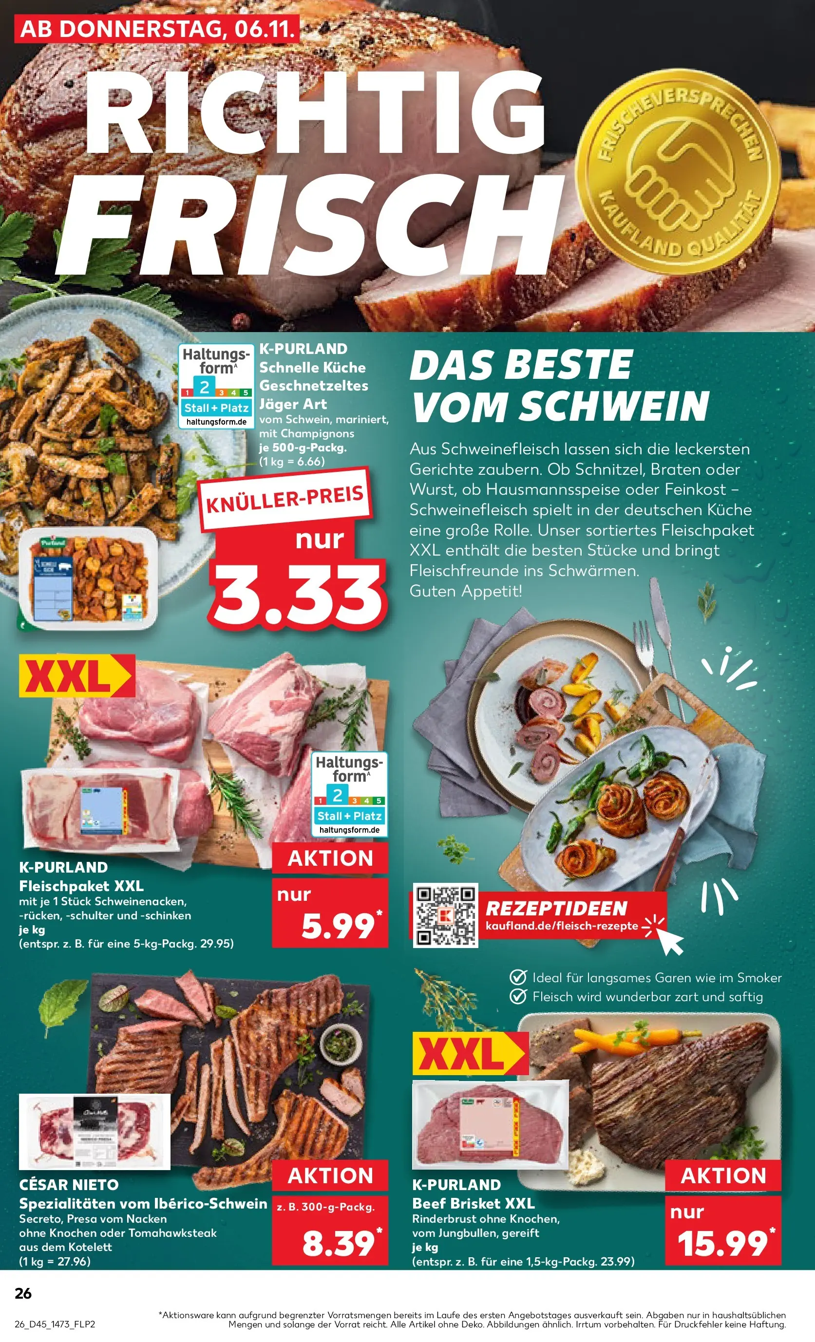 Prospekt Kaufland ab 05.11.2025 » Angebote Online zum Blättern | Seite: 26 | Produkte: Küche, Schinken, Schweinefleisch, Fleisch