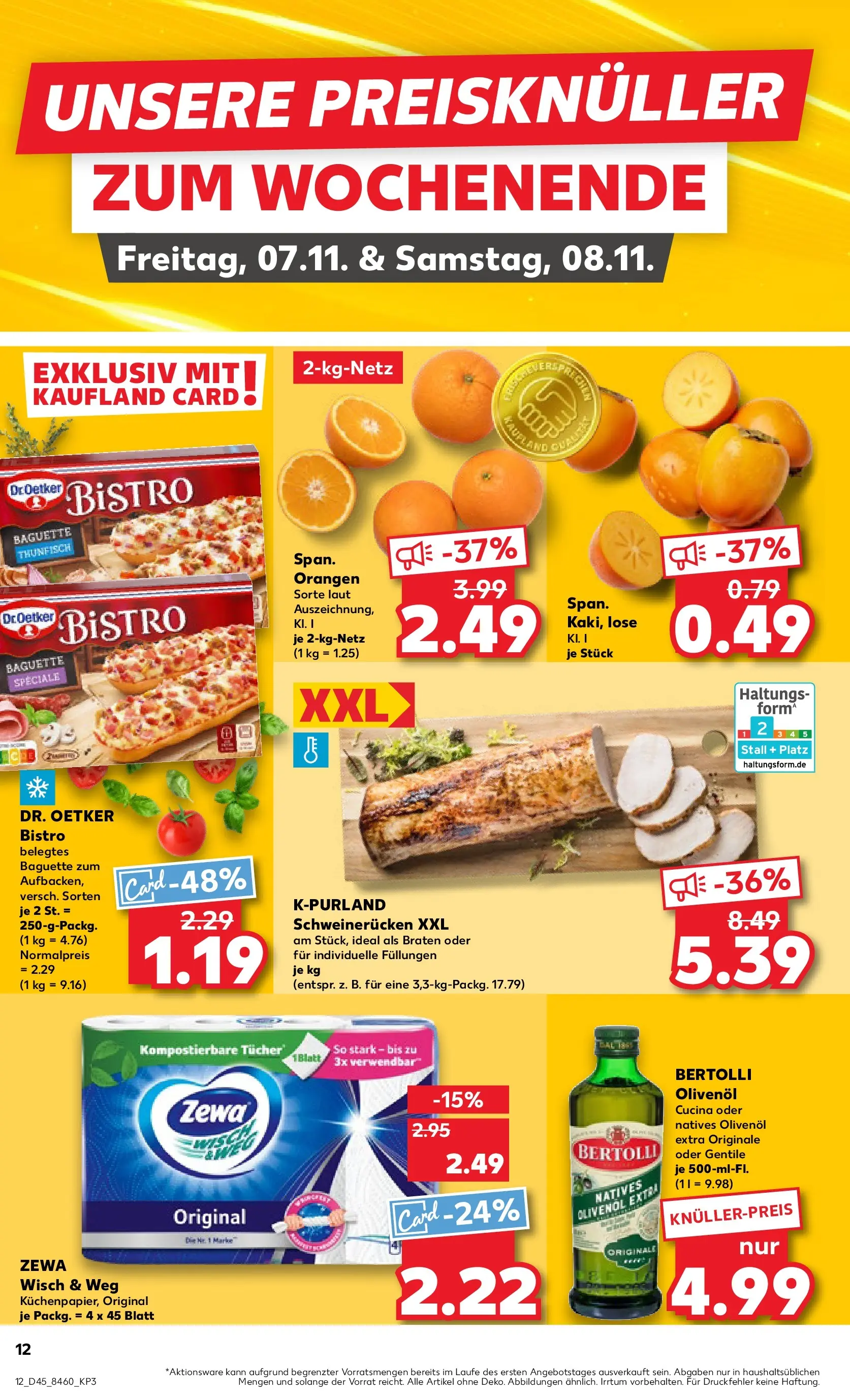 Prospekt Kaufland ab 05.11.2025 » Angebote Online zum Blättern | Seite: 12 | Produkte: Thunfisch, Baguette, Orangen, Schweinerucken