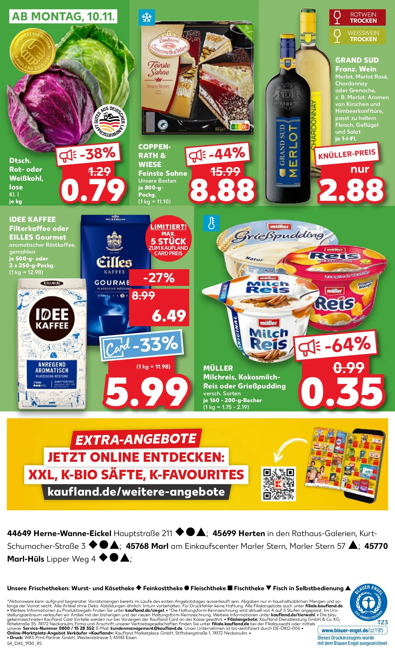 Prospekt Kaufland ab 06.11.2025 » Angebote und Werbung Online | Seite: 54 | Produkte: Milch, Rotwein trocken, Reis, Salat Prospekt Kaufland ab 06.11.2025 » Angebote Online zum Blättern | Seite: 54 | Produkte: Milch, Rotwein trocken, Reis, Salat