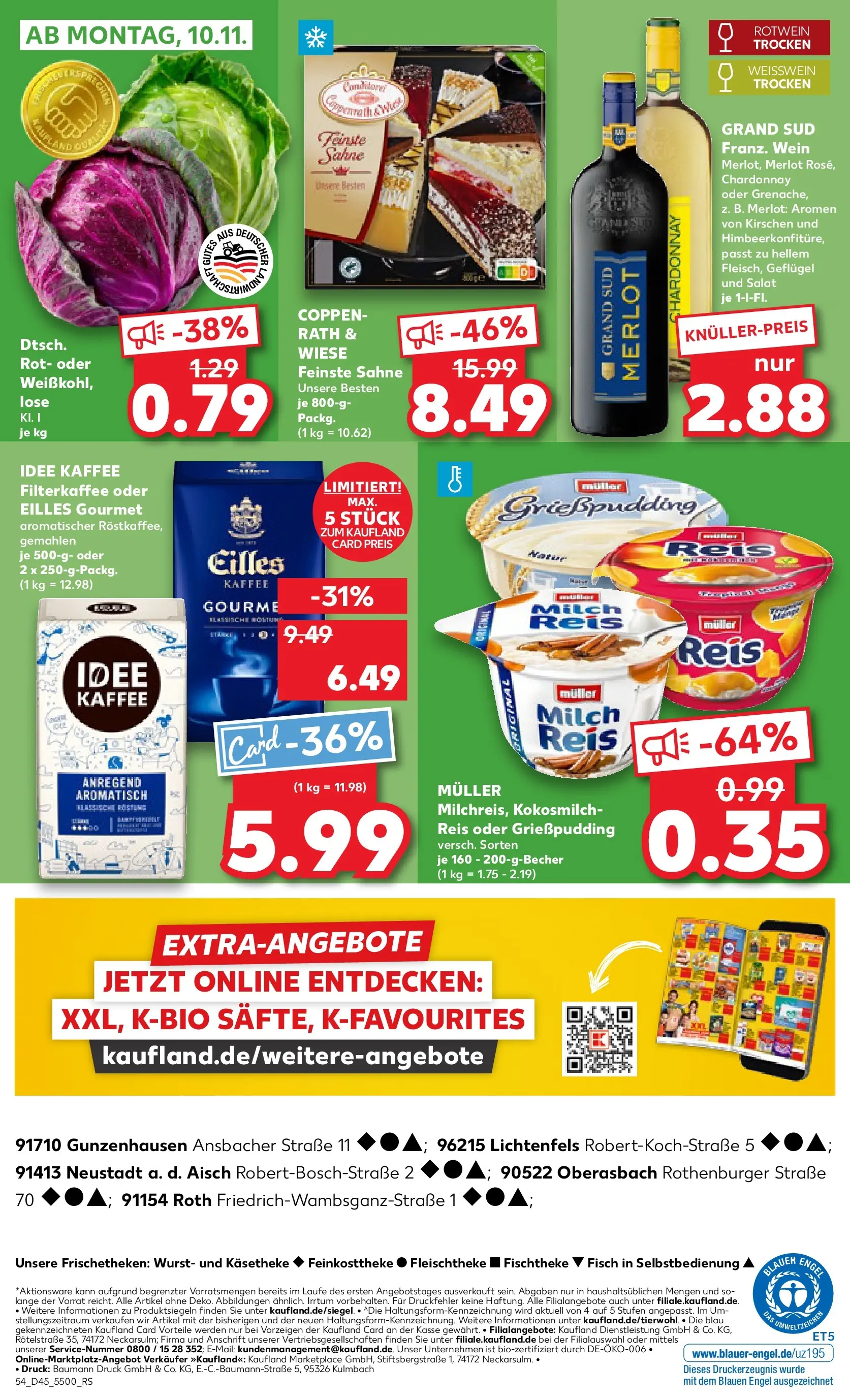 Prospekt Kaufland ab 06.11.2025 » Angebote und Werbung Online | Seite: 54 | Produkte: Idee kaffee, Milch, Kirschen, Salat Prospekt Kaufland ab 06.11.2025 » Angebote Online zum Blättern | Seite: 54 | Produkte: Idee kaffee, Milch, Kirschen, Salat