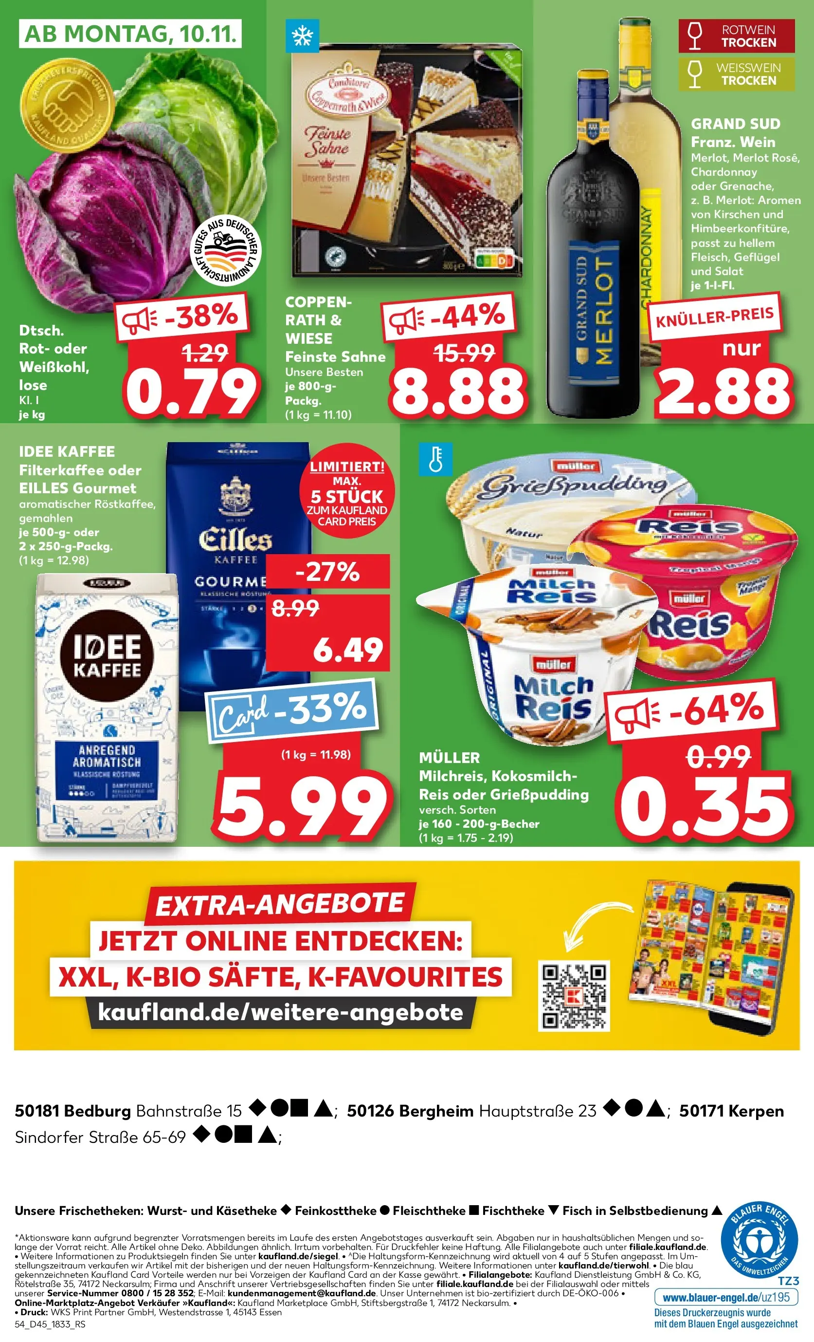 Prospekt Kaufland ab 06.11.2025 » Angebote und Werbung Online | Seite: 54 | Produkte: Rotwein trocken, Wurst, Grand sud, Salat Prospekt Kaufland ab 06.11.2025 » Angebote Online zum Blättern | Seite: 54 | Produkte: Rotwein trocken, Wurst, Grand sud, Salat
