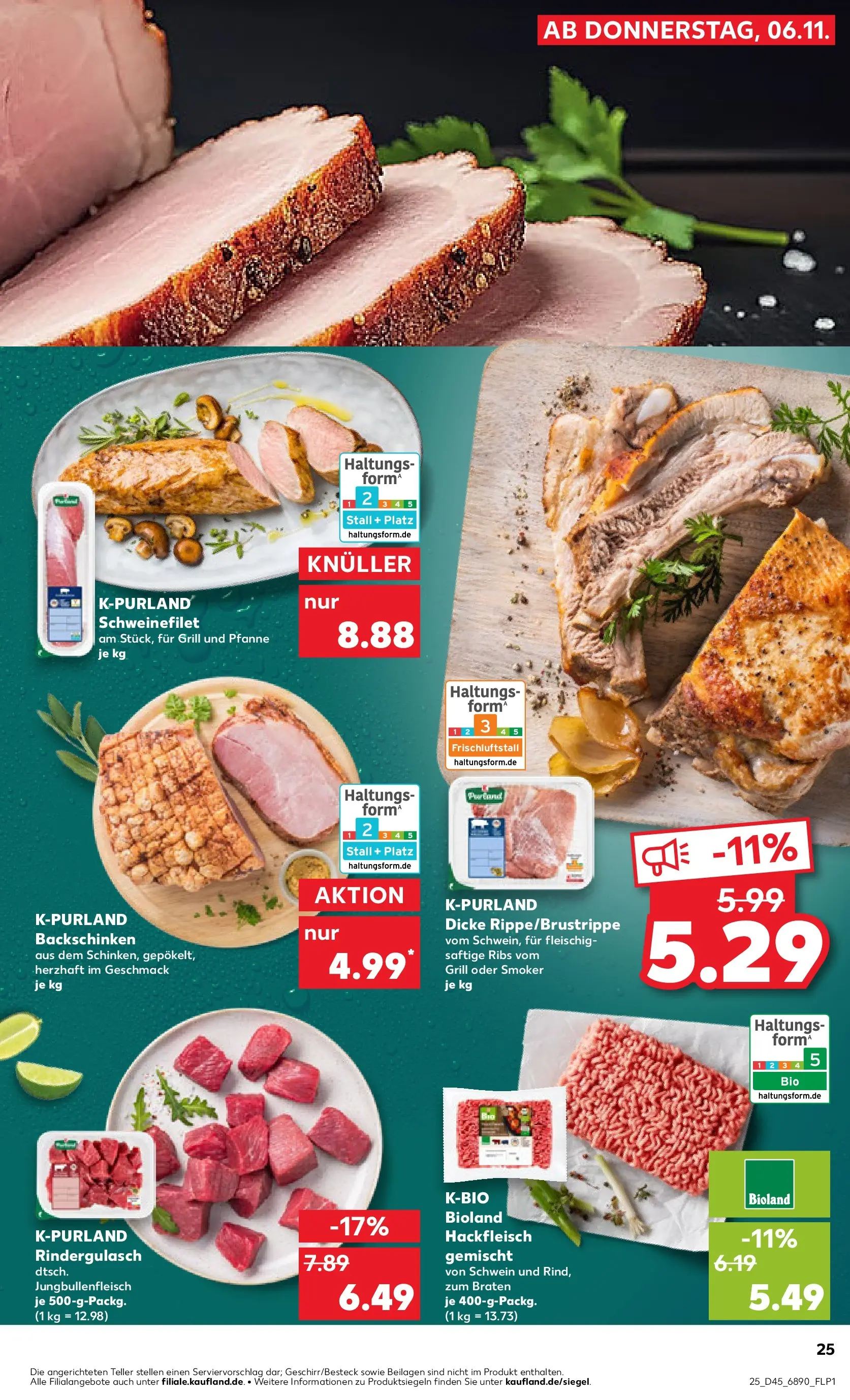 Prospekt Kaufland ab 06.11.2025 » Angebote und Werbung Online | Seite: 25 | Produkte: Grill, Rindergulasch, Schweinefilet, Hackfleisch Prospekt Kaufland ab 06.11.2025 » Angebote Online zum Blättern | Seite: 25 | Produkte: Grill, Rindergulasch, Schweinefilet, Hackfleisch