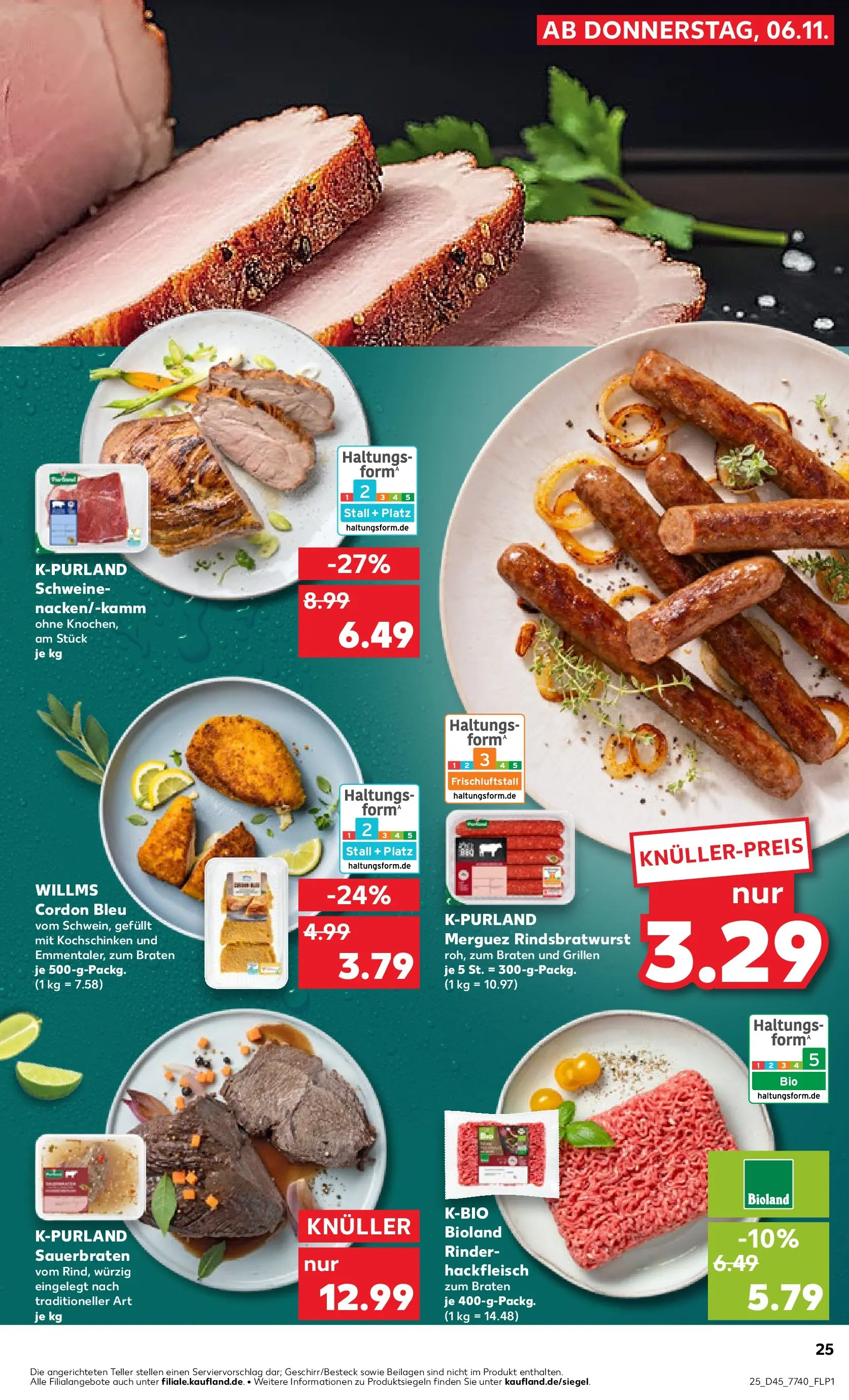Prospekt Kaufland ab 06.11.2025 » Angebote Online zum Blättern | Seite: 25 | Produkte: Hackfleisch