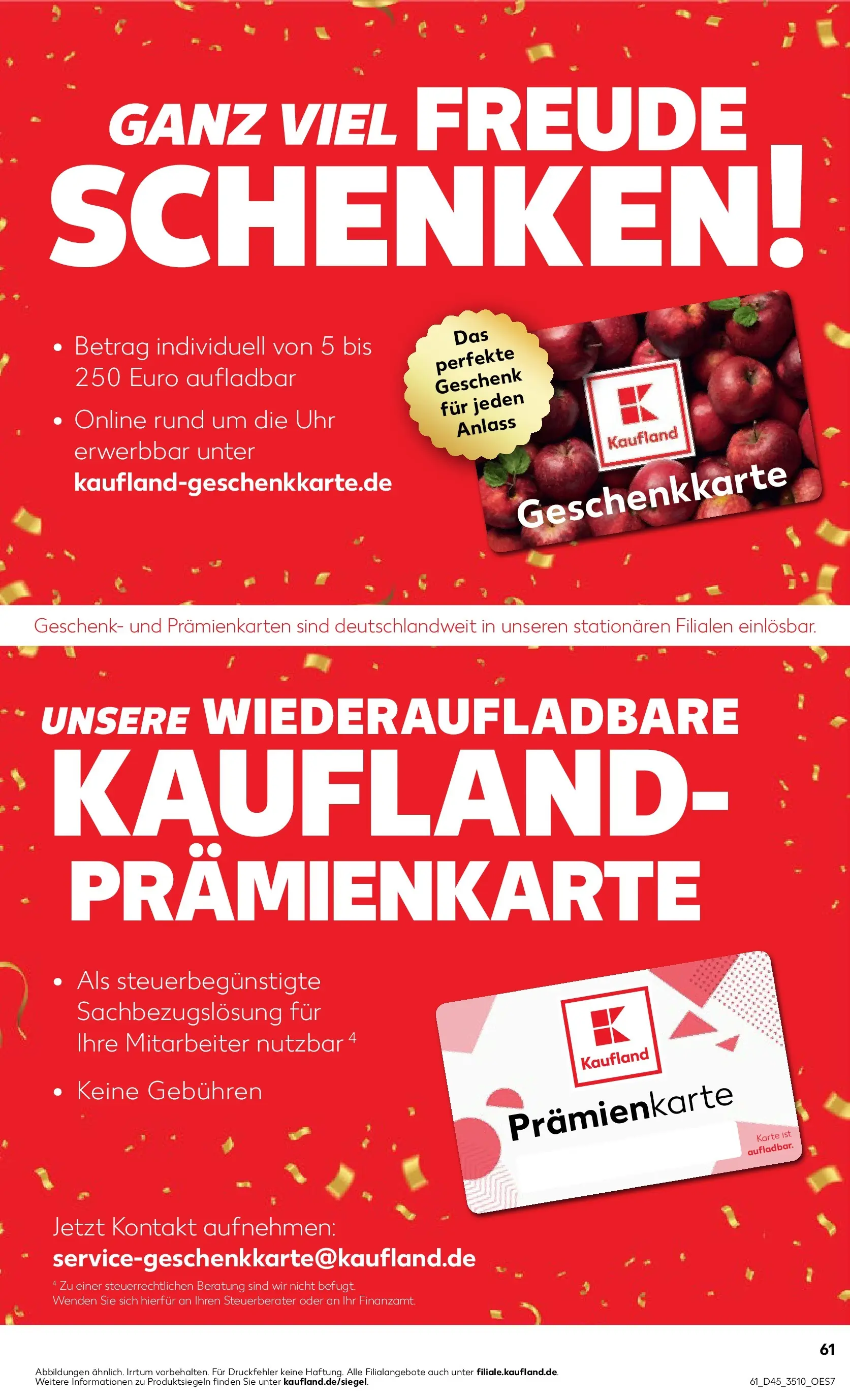 Prospekt Kaufland ab 05.11.2025 » Angebote und Werbung Online | Seite: 61 Prospekt Kaufland ab 05.11.2025 » Angebote Online zum Blättern | Seite: 61