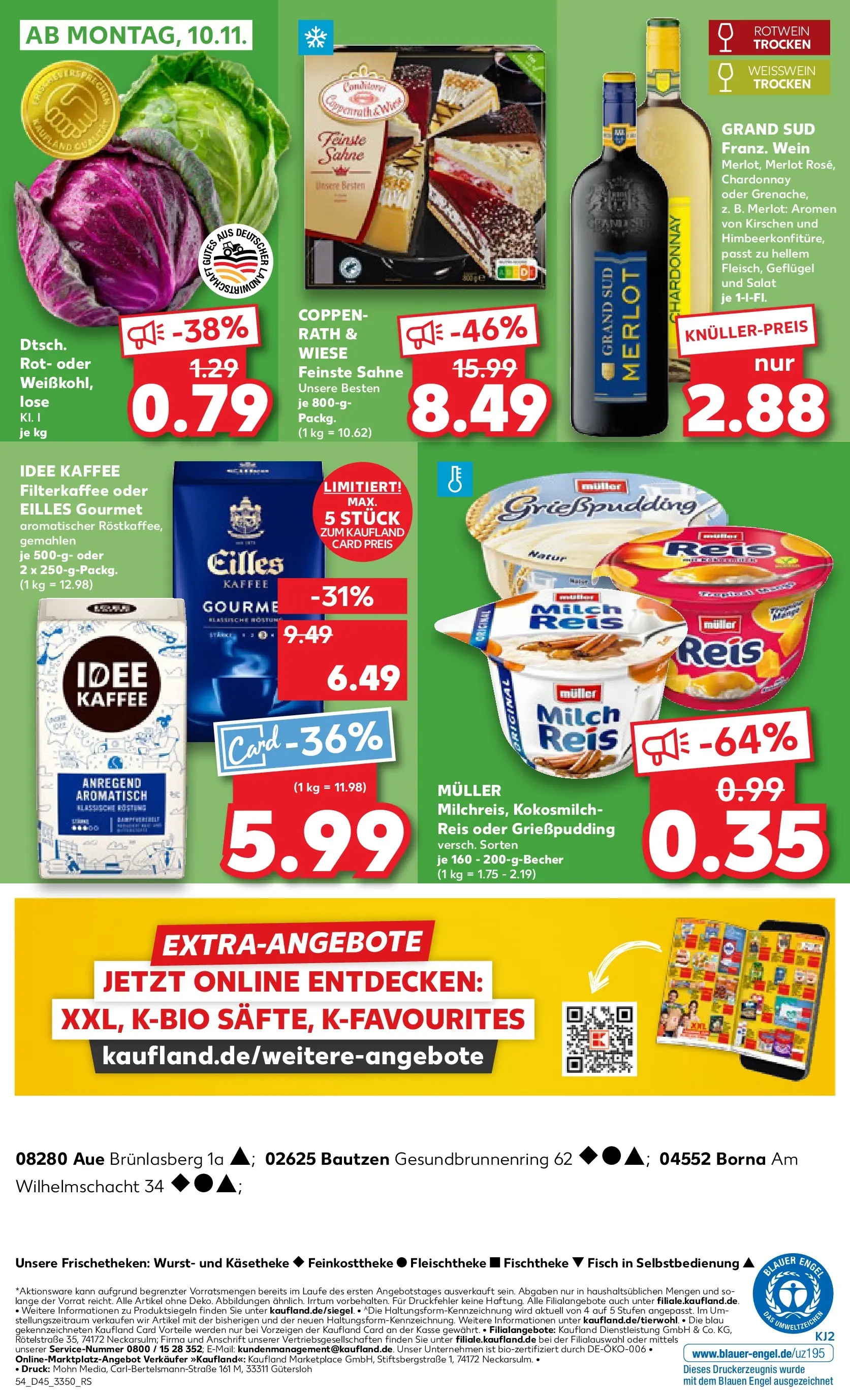 Prospekt Kaufland ab 05.11.2025 » Angebote Online zum Blättern | Seite: 54 | Produkte: Eilles kaffee, Kirschen, Wein, Reis