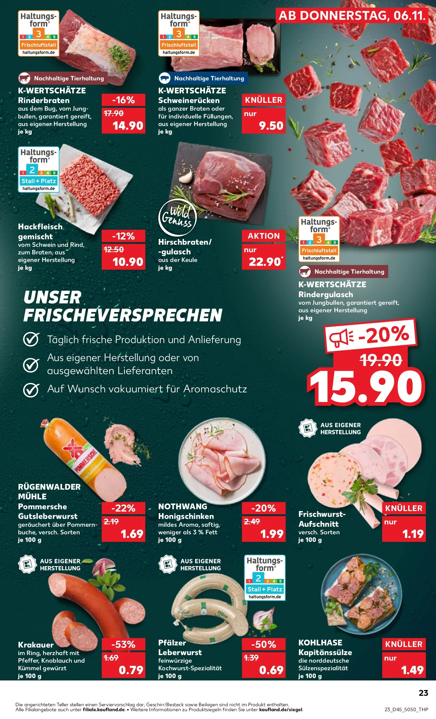 Prospekt Kaufland ab 06.11.2025 » Angebote und Werbung Online | Seite: 23 | Produkte: Rindergulasch, Mühle, Gulasch, Knoblauch Prospekt Kaufland ab 06.11.2025 » Angebote Online zum Blättern | Seite: 23 | Produkte: Rindergulasch, Mühle, Gulasch, Knoblauch