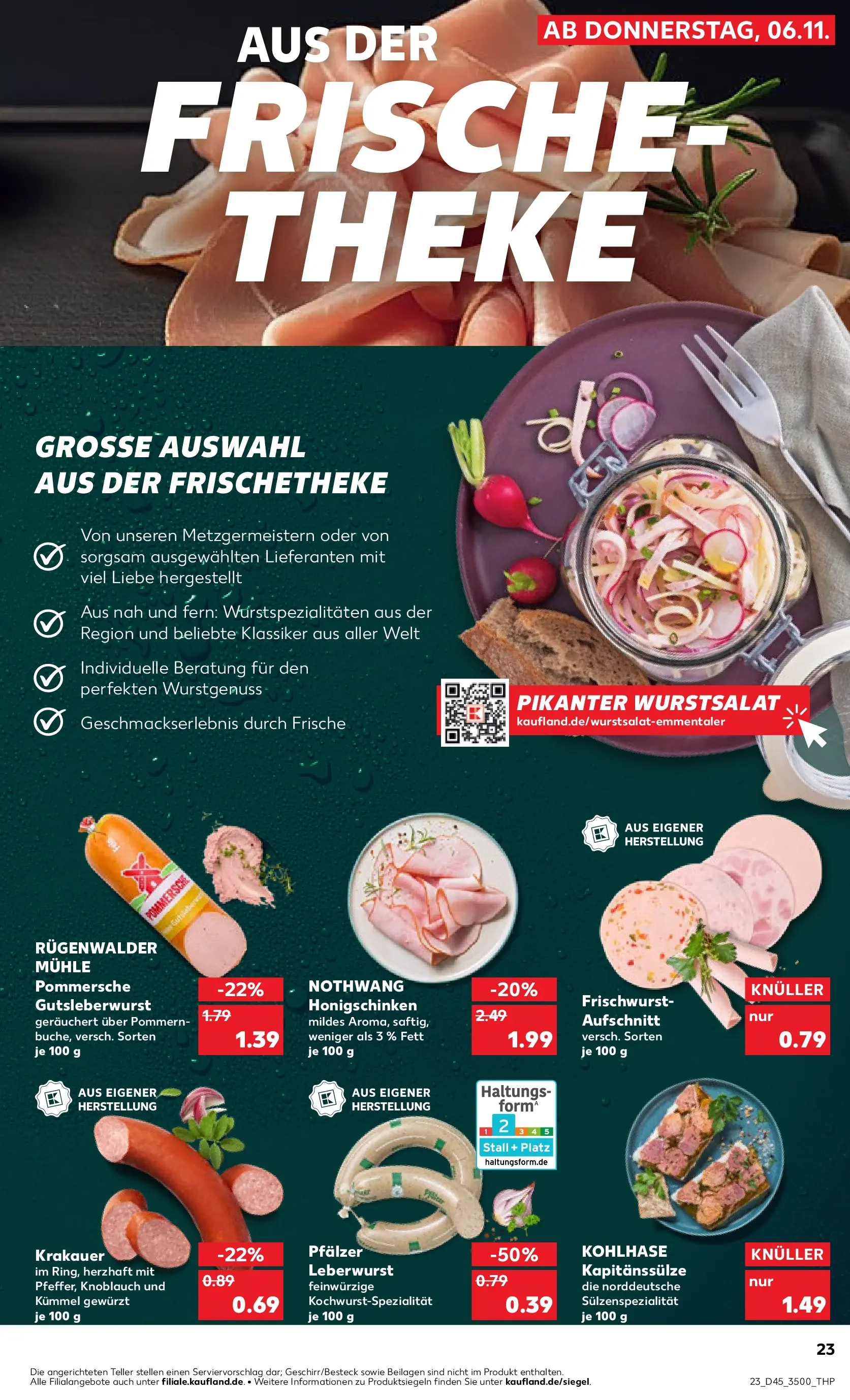 Prospekt Kaufland ab 06.11.2025 » Angebote und Werbung Online | Seite: 23 | Produkte: Mühle, Theke, Knoblauch Prospekt Kaufland ab 06.11.2025 » Angebote Online zum Blättern | Seite: 23 | Produkte: Mühle, Theke, Knoblauch
