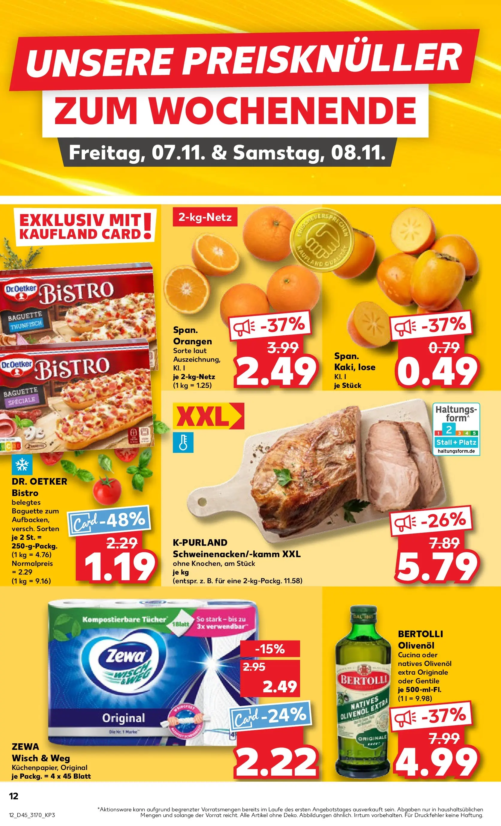 Prospekt Kaufland ab 06.11.2025 » Angebote und Werbung Online | Seite: 12 | Produkte: Thunfisch, Bertolli olivenol, Zewa, Pizza Prospekt Kaufland ab 06.11.2025 » Angebote Online zum Blättern | Seite: 12 | Produkte: Thunfisch, Bertolli olivenol, Zewa, Pizza