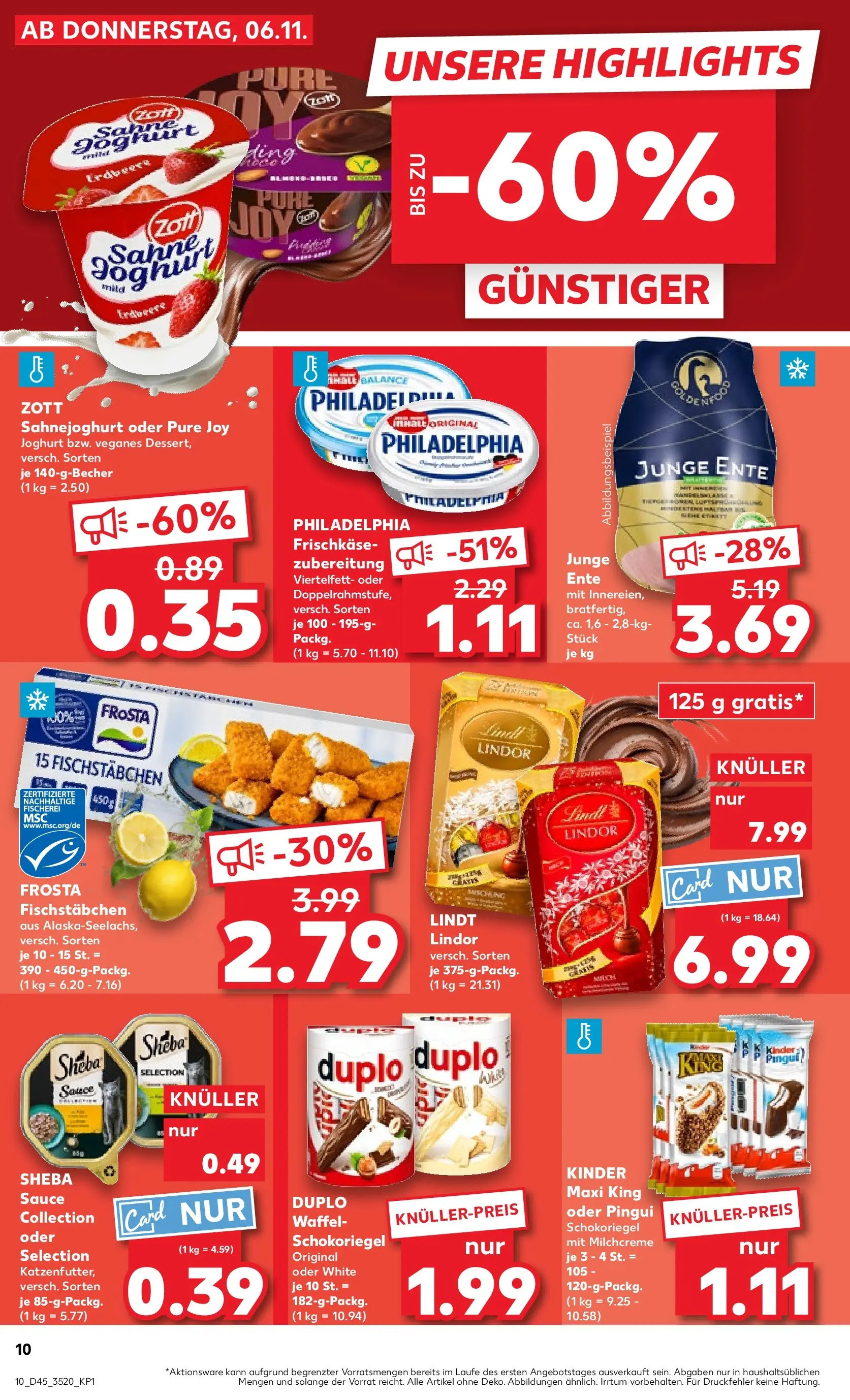 Prospekt Kaufland ab 06.11.2025 » Angebote und Werbung Online | Seite: 18 | Produkte: Sheba, Joghurt, Sahne, Frischkase Prospekt Kaufland ab 06.11.2025 » Angebote Online zum Blättern | Seite: 18 | Produkte: Sheba, Joghurt, Sahne, Frischkase