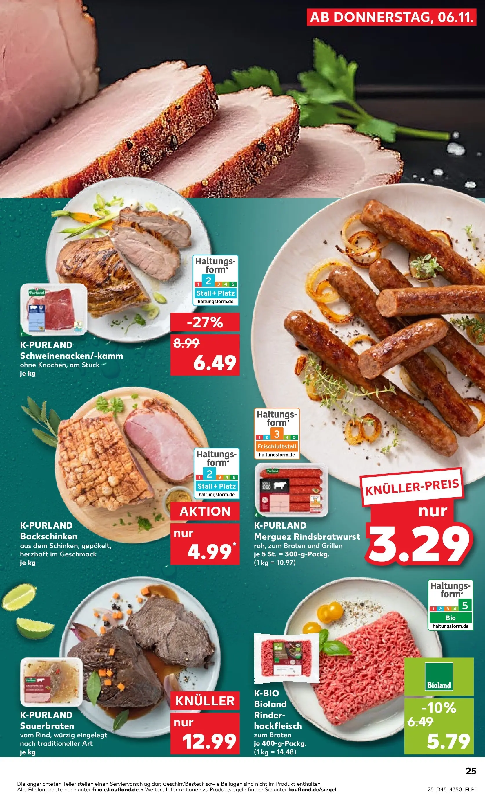 Prospekt Kaufland ab 06.11.2025 » Angebote und Werbung Online | Seite: 33 | Produkte: Hackfleisch Prospekt Kaufland ab 06.11.2025 » Angebote Online zum Blättern | Seite: 33 | Produkte: Hackfleisch