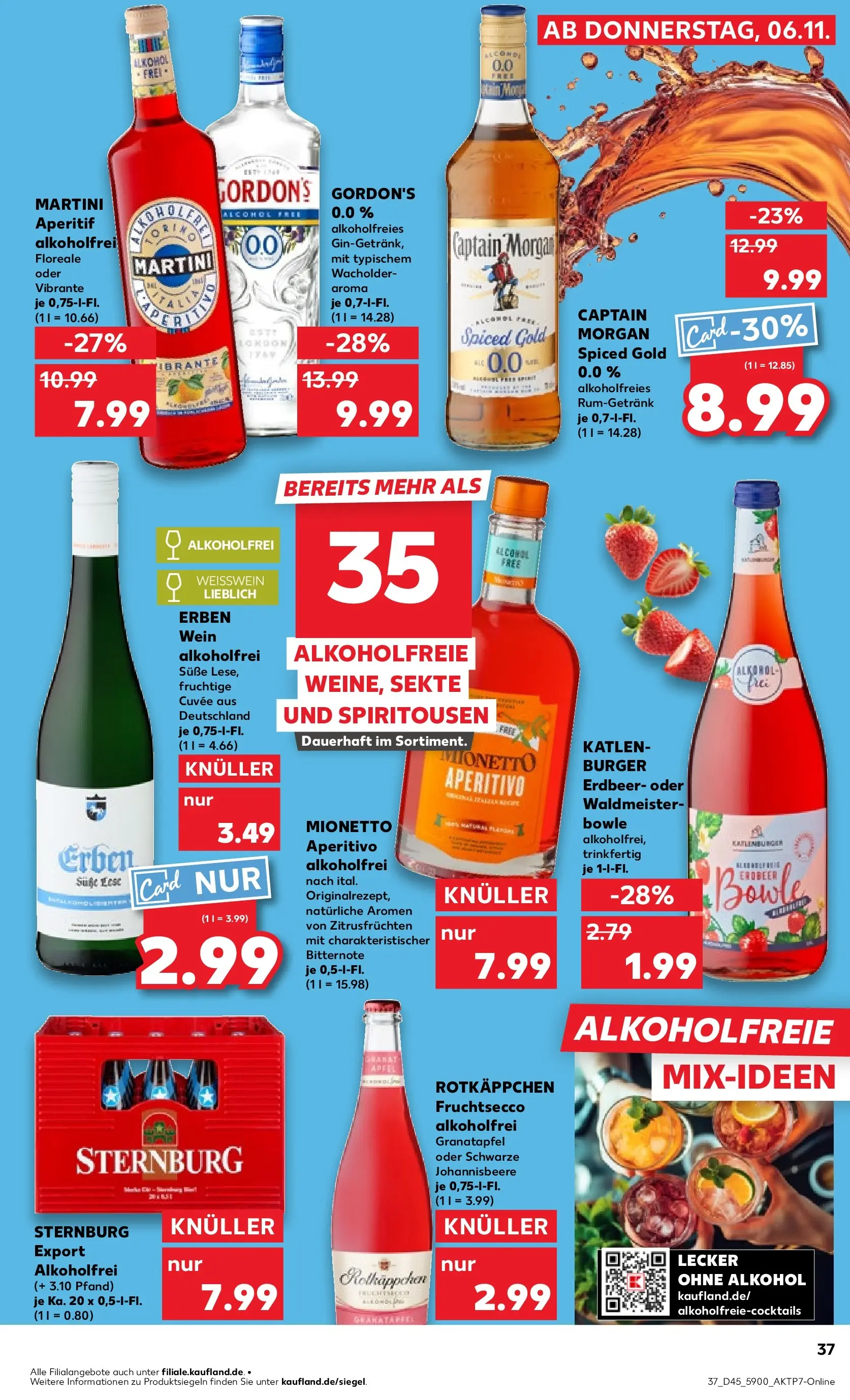 Prospekt Kaufland ab 06.11.2025 » Angebote und Werbung Online | Seite: 45 | Produkte: Martini, Rum, Fruchtsecco, Gin Prospekt Kaufland ab 06.11.2025 » Angebote Online zum Blättern | Seite: 45 | Produkte: Martini, Rum, Fruchtsecco, Gin