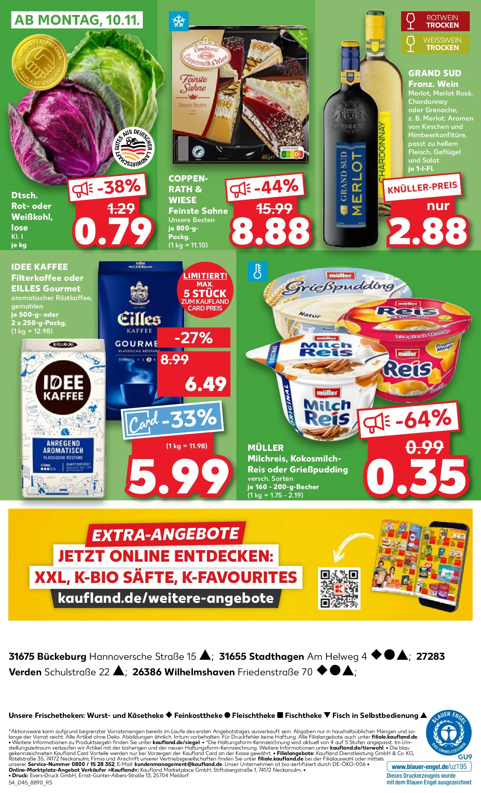 Prospekt Kaufland ab 05.11.2025 » Angebote und Werbung Online | Seite: 54 | Produkte: Idee kaffee, Weißwein, Rotwein, Rotwein trocken Prospekt Kaufland ab 05.11.2025 » Angebote Online zum Blättern | Seite: 54 | Produkte: Idee kaffee, Weißwein, Rotwein, Rotwein trocken