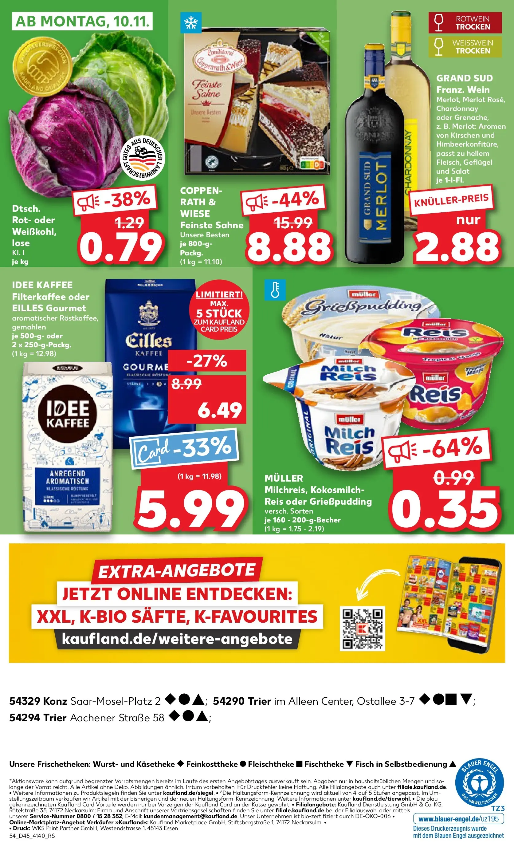 Prospekt Kaufland ab 06.11.2025 » Angebote und Werbung Online | Seite: 54 | Produkte: Idee kaffee, Milch, Merlot, Pudding Prospekt Kaufland ab 06.11.2025 » Angebote Online zum Blättern | Seite: 54 | Produkte: Idee kaffee, Milch, Merlot, Pudding