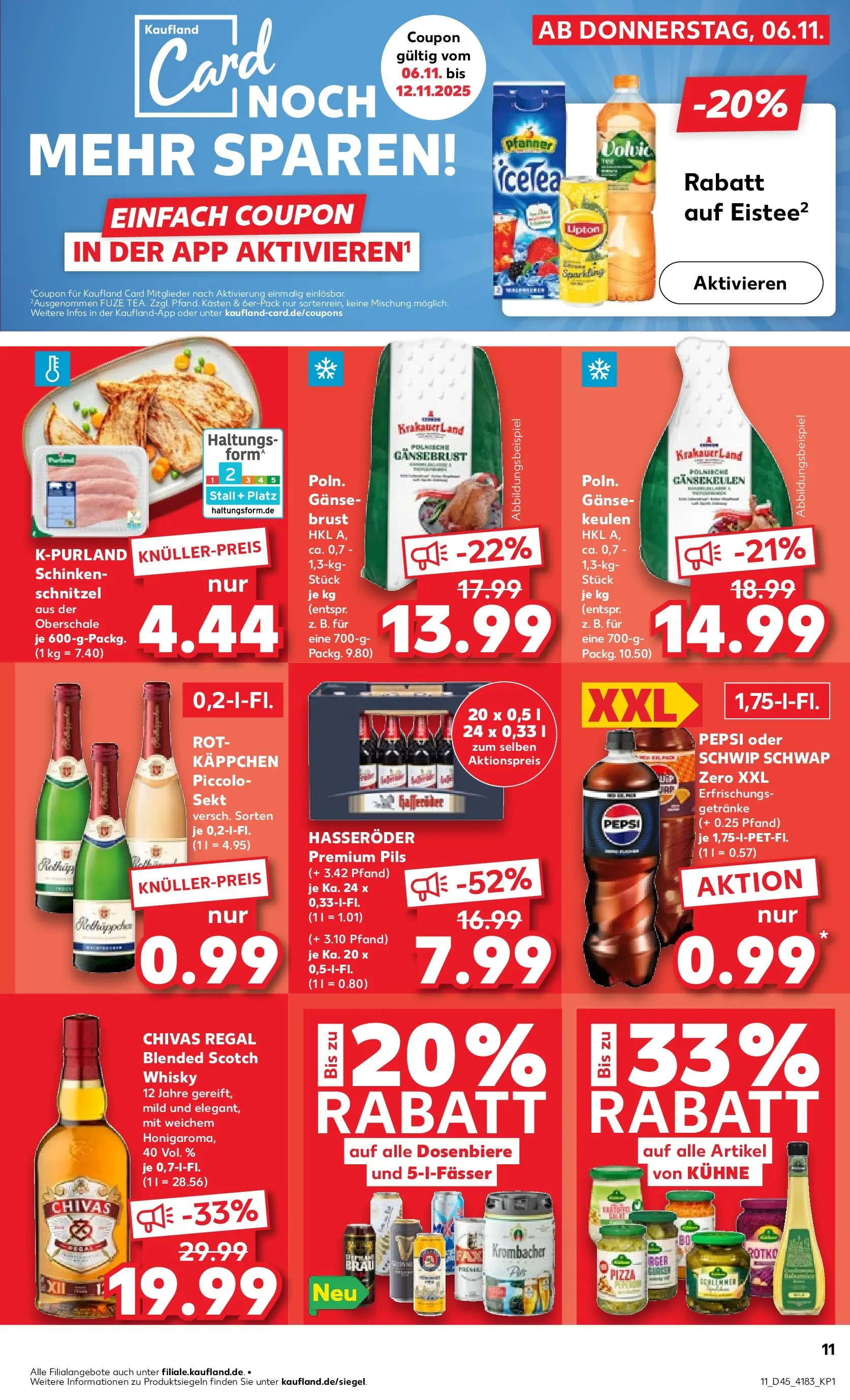 Prospekt Kaufland ab 06.11.2025 » Angebote Online zum Blättern | Seite: 15 | Produkte: Sekt, Pils, Krombacher, Hasseröder