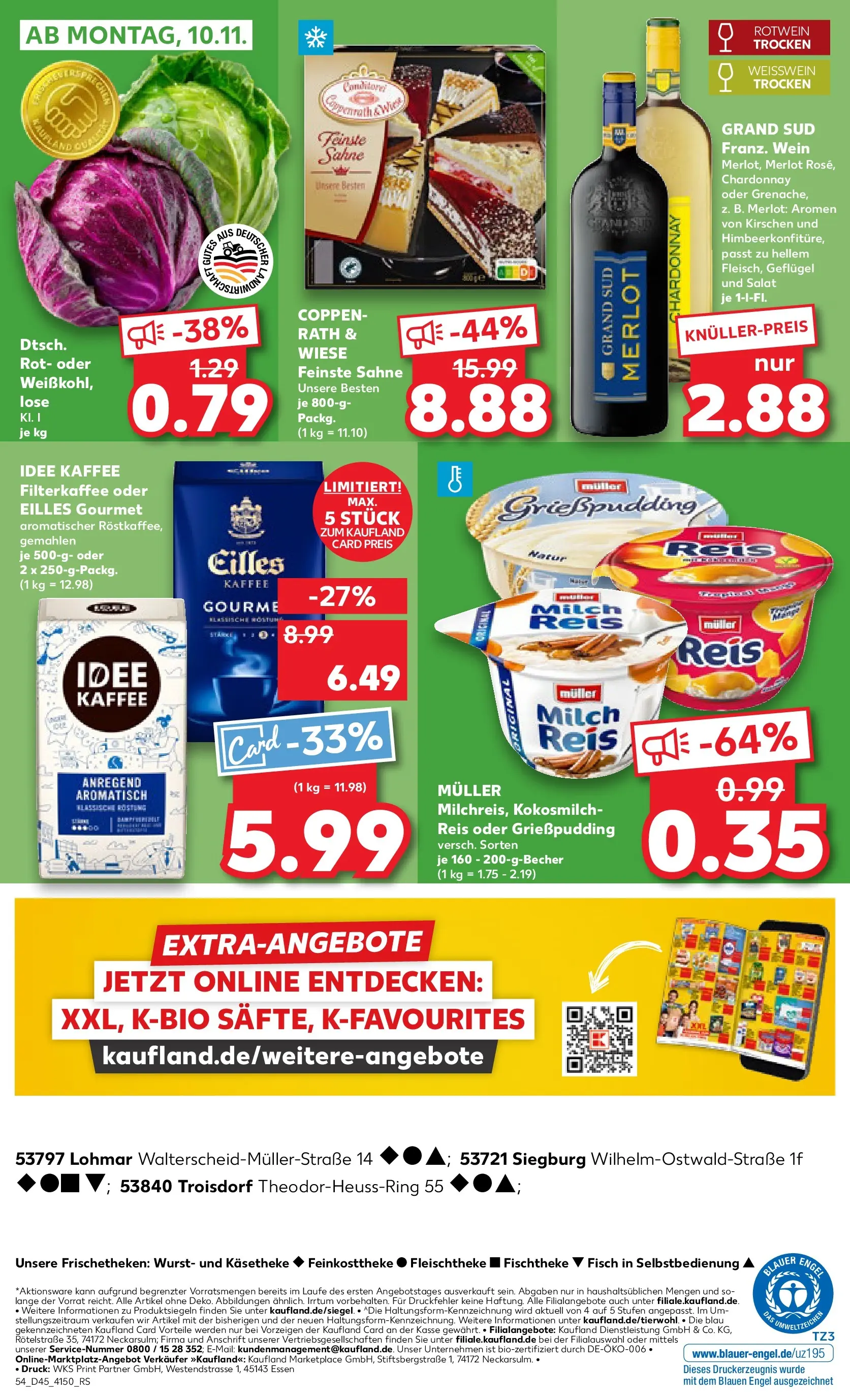 Prospekt Kaufland ab 05.11.2025 » Angebote und Werbung Online | Seite: 54 | Produkte: Weißwein, Rotwein, Rotwein trocken, Wurst Prospekt Kaufland ab 05.11.2025 » Angebote Online zum Blättern | Seite: 54 | Produkte: Weißwein, Rotwein, Rotwein trocken, Wurst