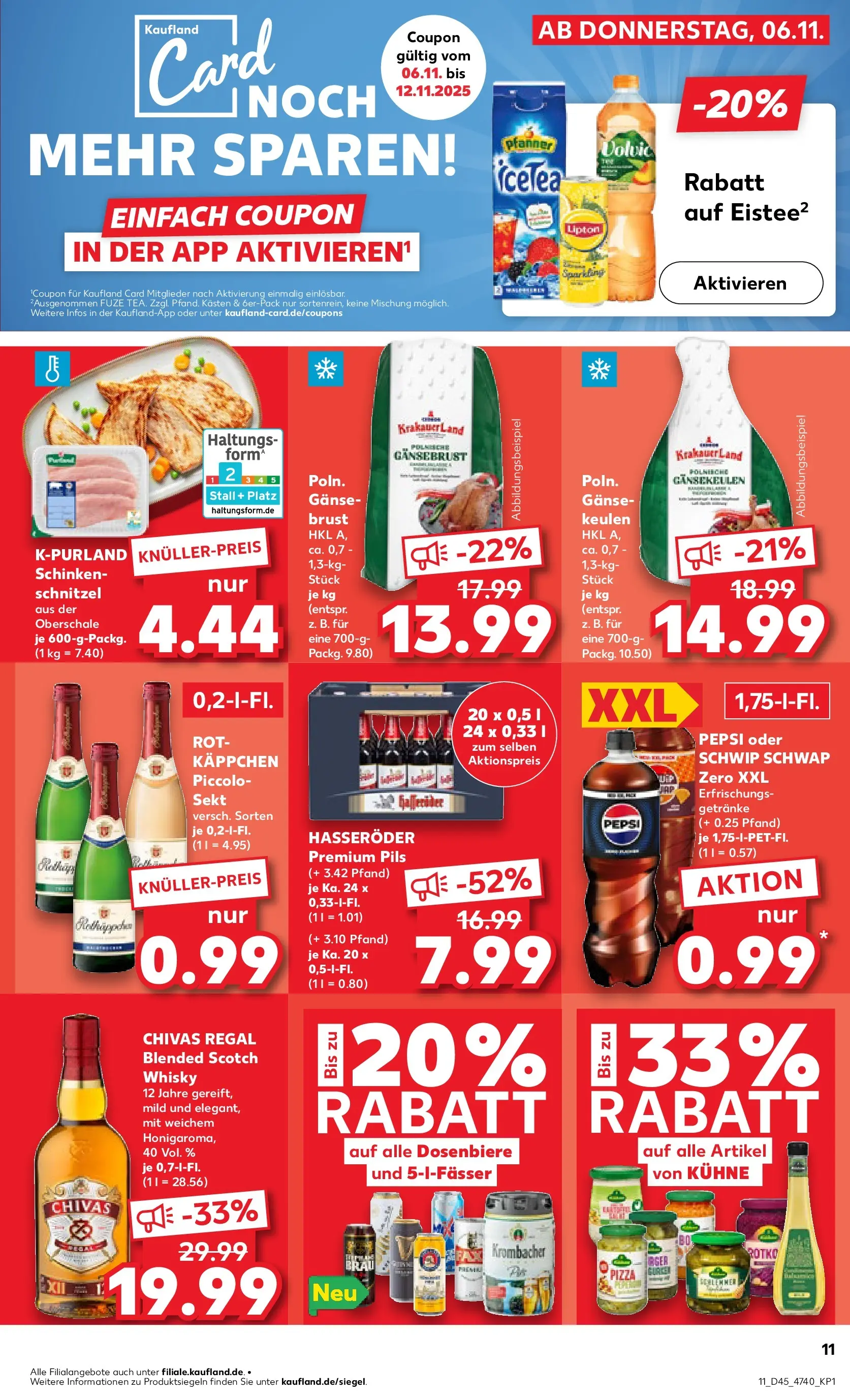 Prospekt Kaufland ab 06.11.2025 » Angebote und Werbung Online | Seite: 11 | Produkte: Whisky, Sekt, Pils, Pizza Prospekt Kaufland ab 06.11.2025 » Angebote Online zum Blättern | Seite: 11 | Produkte: Whisky, Sekt, Pils, Pizza