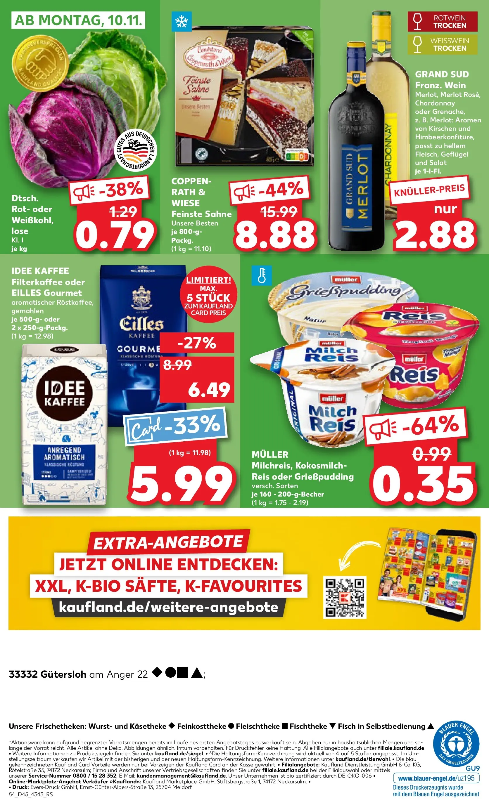 Prospekt Kaufland ab 06.11.2025 » Angebote und Werbung Online | Seite: 54 | Produkte: Idee kaffee, Rotwein trocken, Merlot, Fisch Prospekt Kaufland ab 06.11.2025 » Angebote Online zum Blättern | Seite: 54 | Produkte: Idee kaffee, Rotwein trocken, Merlot, Fisch