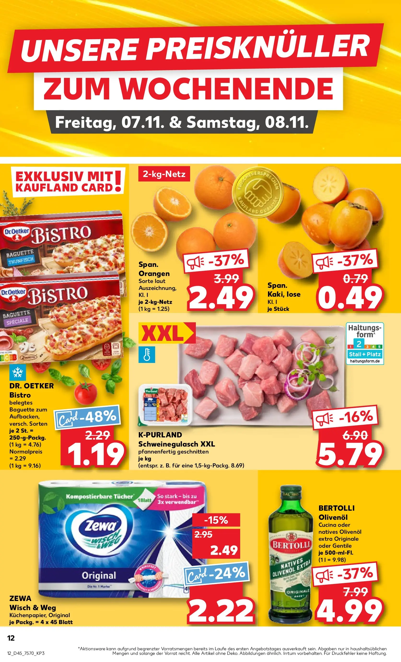 Prospekt Kaufland ab 05.11.2025 » Angebote und Werbung Online | Seite: 12 | Produkte: Schweinegulasch, Thunfisch, Olivenol, Baguette Prospekt Kaufland ab 05.11.2025 » Angebote Online zum Blättern | Seite: 12 | Produkte: Schweinegulasch, Thunfisch, Olivenol, Baguette