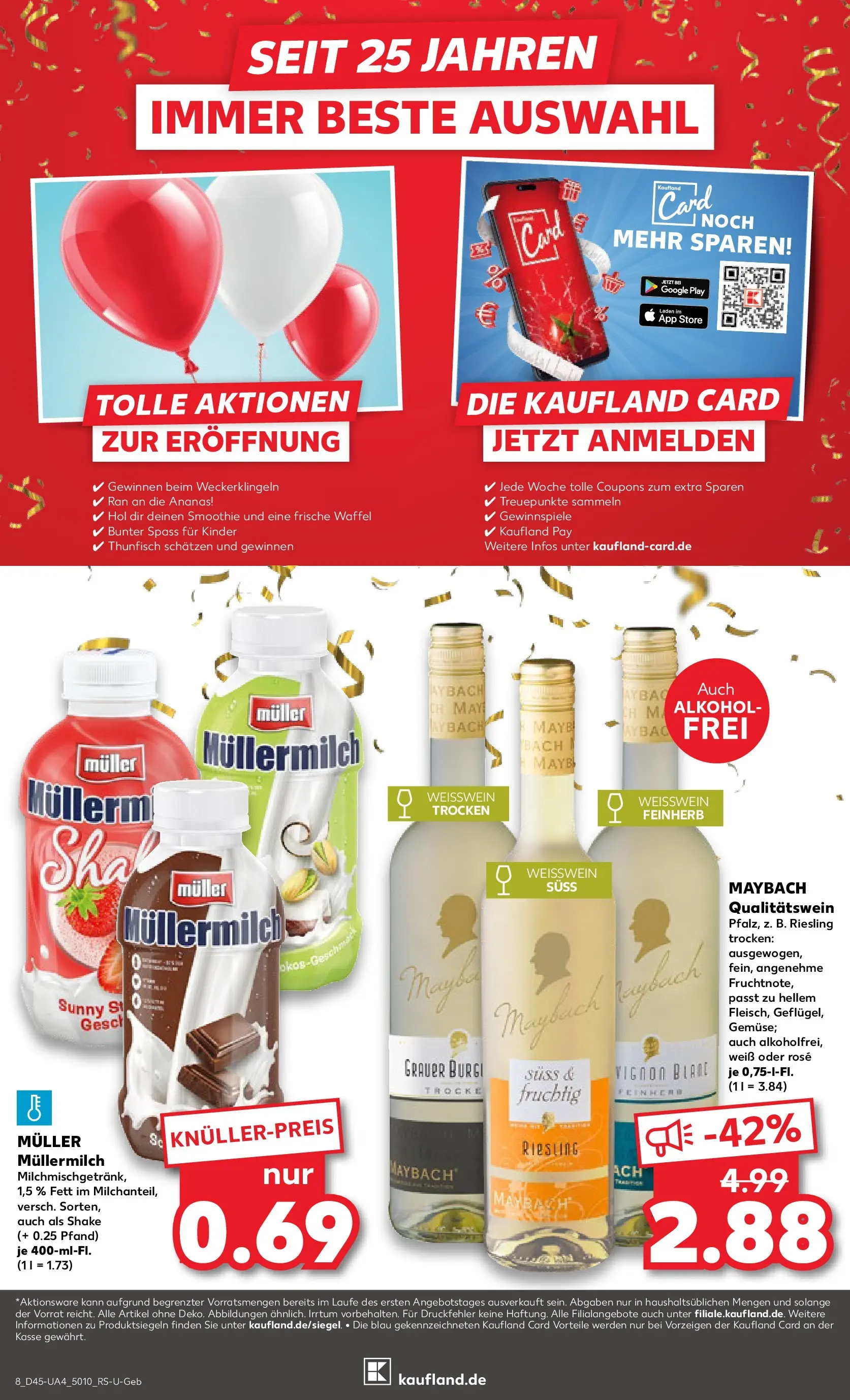 Prospekt Kaufland ab 06.11.2025 » Angebote und Werbung Online | Seite: 8 | Produkte: Thunfisch, Weißwein trocken, Müllermilch, Muller mullermilch Prospekt Kaufland ab 06.11.2025 » Angebote Online zum Blättern | Seite: 8 | Produkte: Thunfisch, Weißwein trocken, Müllermilch, Muller mullermilch