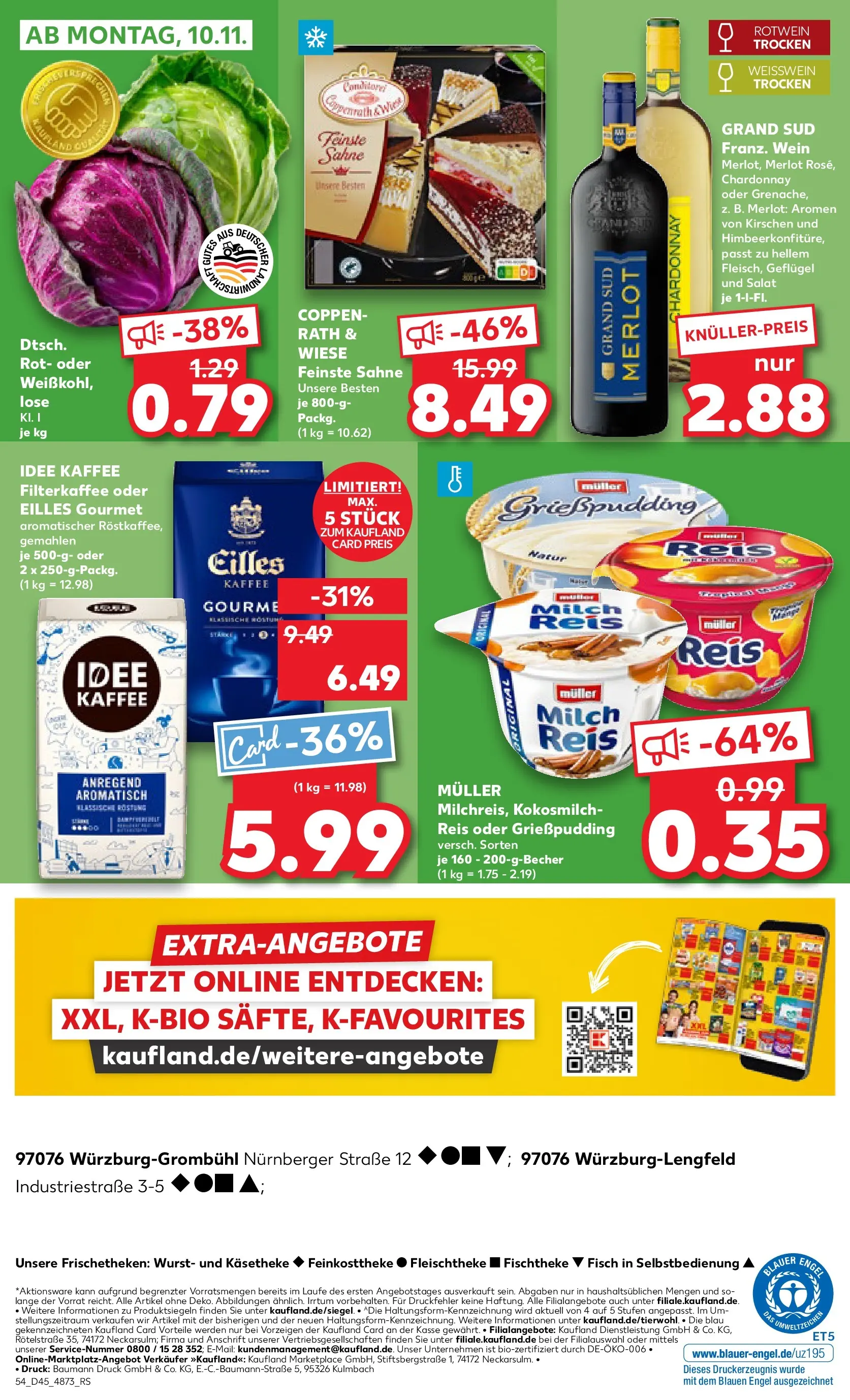 Prospekt Kaufland ab 06.11.2025 » Angebote und Werbung Online | Seite: 54 | Produkte: Kaffee, Pudding, Wein, Salat Prospekt Kaufland ab 06.11.2025 » Angebote Online zum Blättern | Seite: 54 | Produkte: Kaffee, Pudding, Wein, Salat