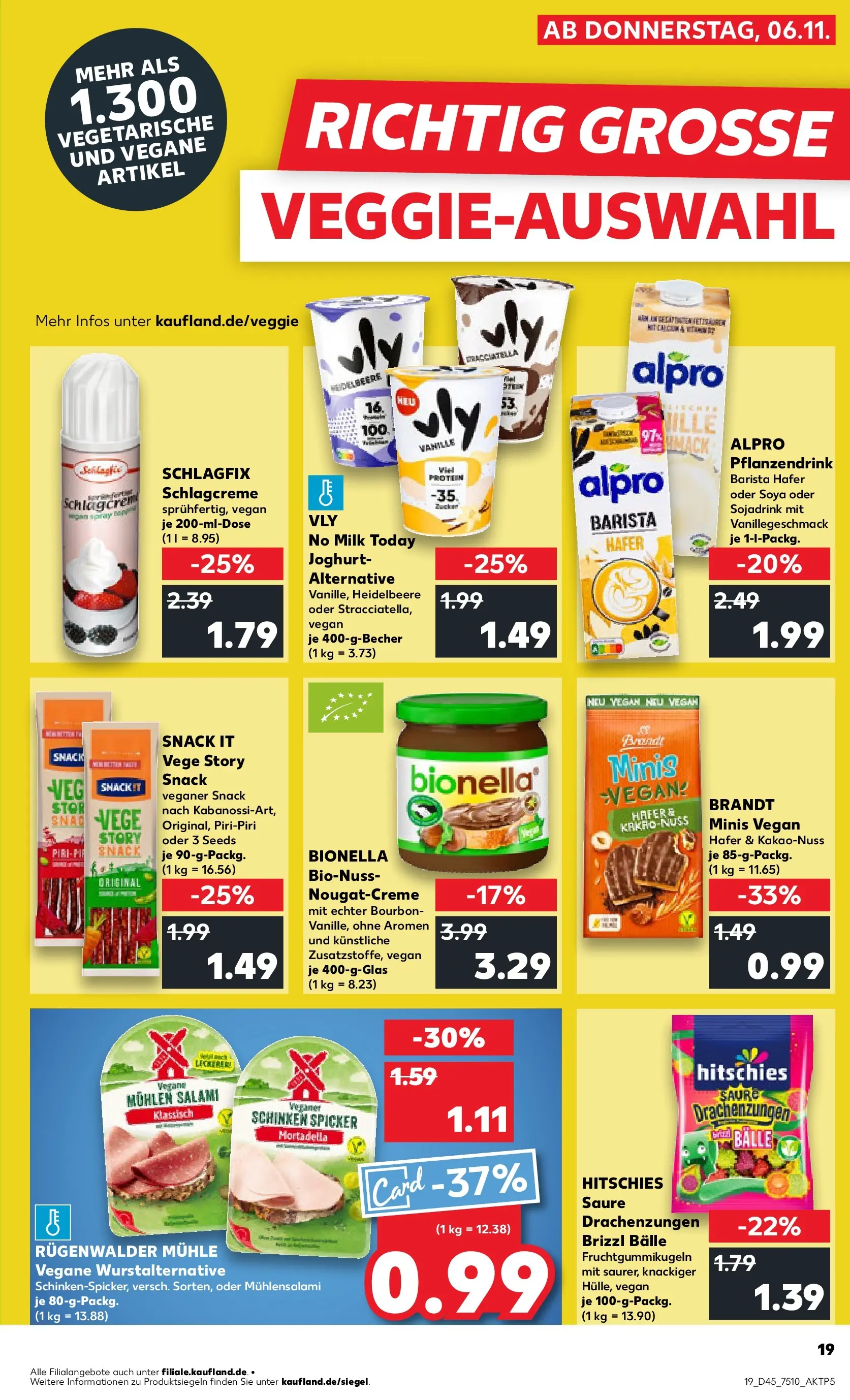 Prospekt Kaufland ab 06.11.2025 » Angebote Online zum Blättern | Seite: 19 | Produkte: Mühle, Salami, Schinken, Bourbon