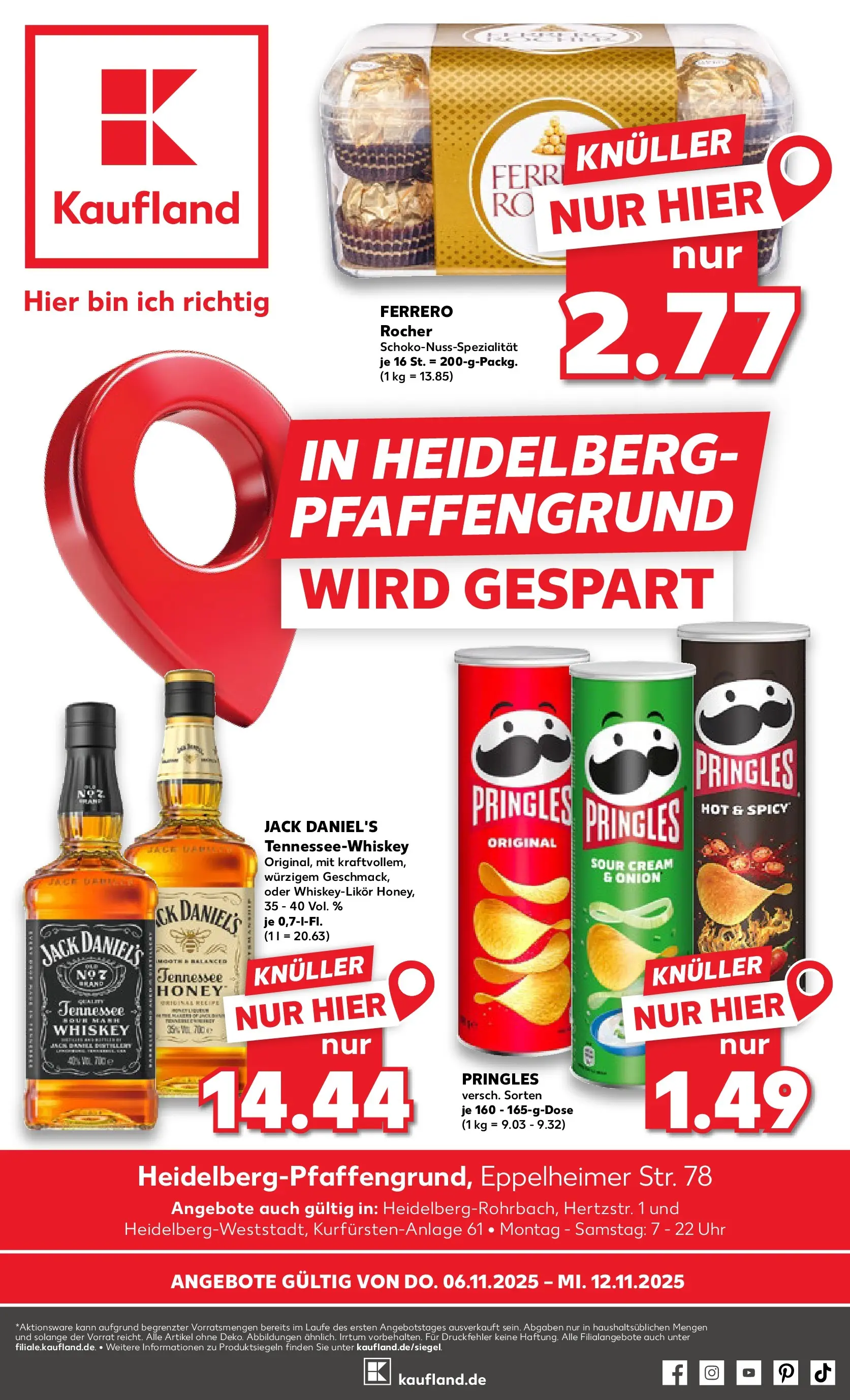 Prospekt Kaufland ab 05.11.2025 » Angebote und Werbung Online | Seite: 1 | Produkte: Ferrero rocher, Jack Daniel's, Whiskey, Uhr Prospekt Kaufland ab 05.11.2025 » Angebote Online zum Blättern | Seite: 1 | Produkte: Ferrero rocher, Jack Daniel's, Whiskey, Uhr