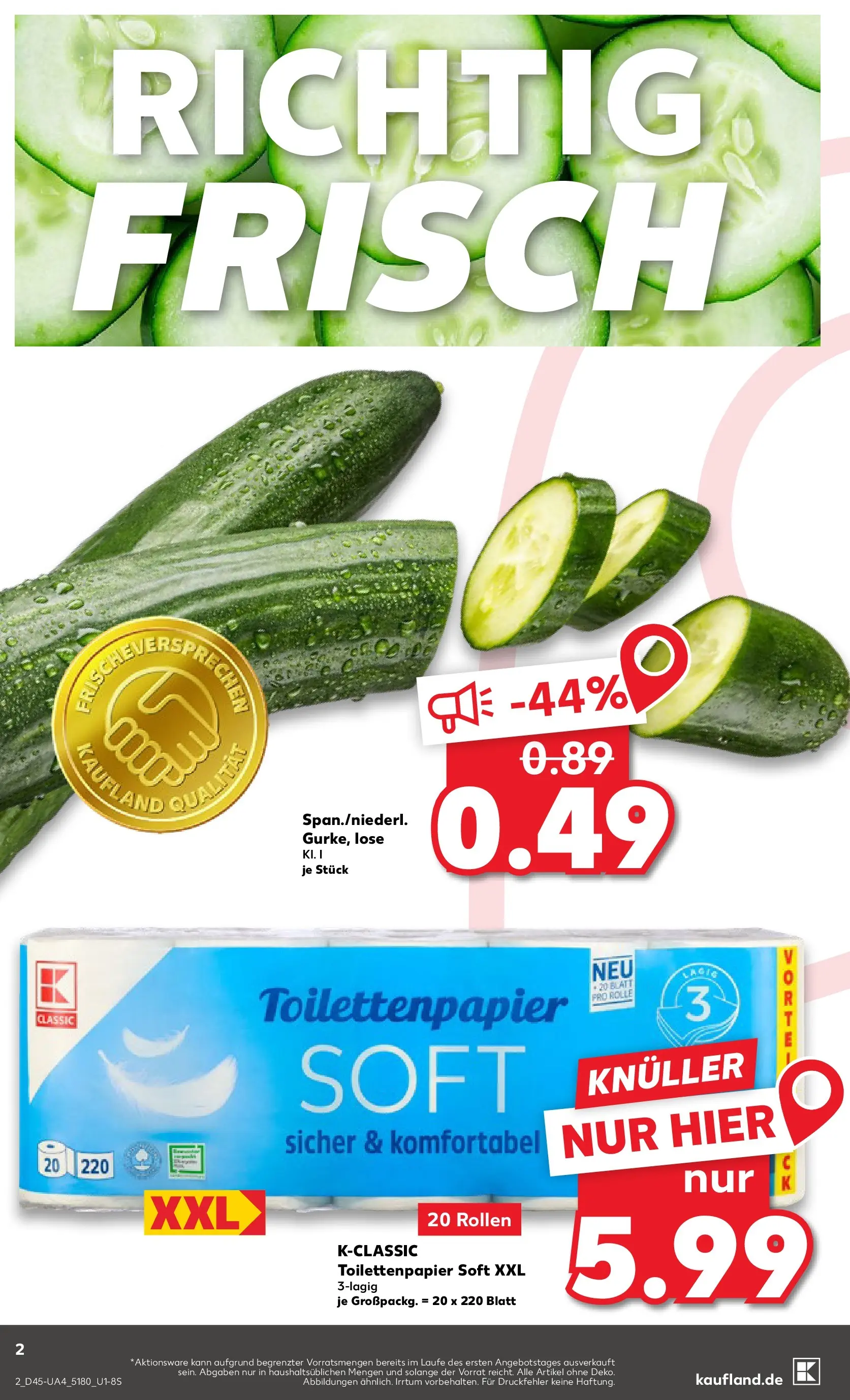 Prospekt Kaufland ab 05.11.2025 » Angebote und Werbung Online | Seite: 2 | Produkte: Toilettenpapier Prospekt Kaufland ab 05.11.2025 » Angebote Online zum Blättern | Seite: 2 | Produkte: Toilettenpapier