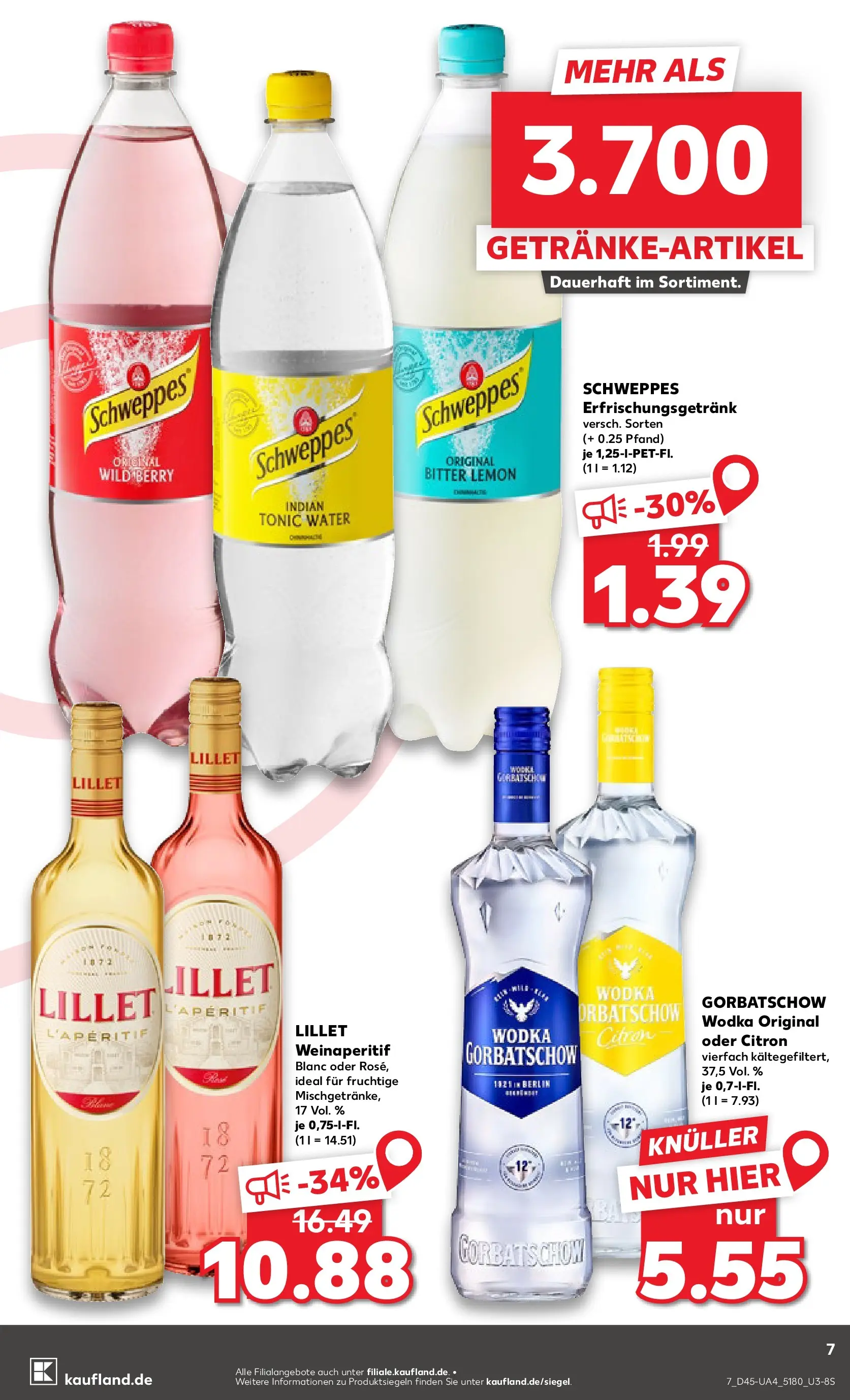 Prospekt Kaufland ab 05.11.2025 » Angebote und Werbung Online | Seite: 7 | Produkte: Schweppes, Lillet, Vodka, Wodka Prospekt Kaufland ab 05.11.2025 » Angebote Online zum Blättern | Seite: 7 | Produkte: Schweppes, Lillet, Vodka, Wodka
