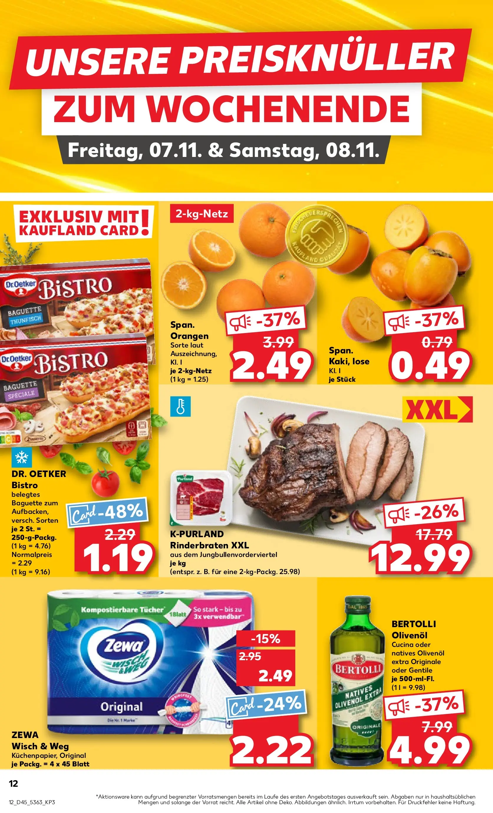 Prospekt Kaufland ab 06.11.2025 » Angebote und Werbung Online | Seite: 12 | Produkte: Thunfisch, Baguette, Bertolli olivenol, Orangen Prospekt Kaufland ab 06.11.2025 » Angebote Online zum Blättern | Seite: 12 | Produkte: Thunfisch, Baguette, Bertolli olivenol, Orangen