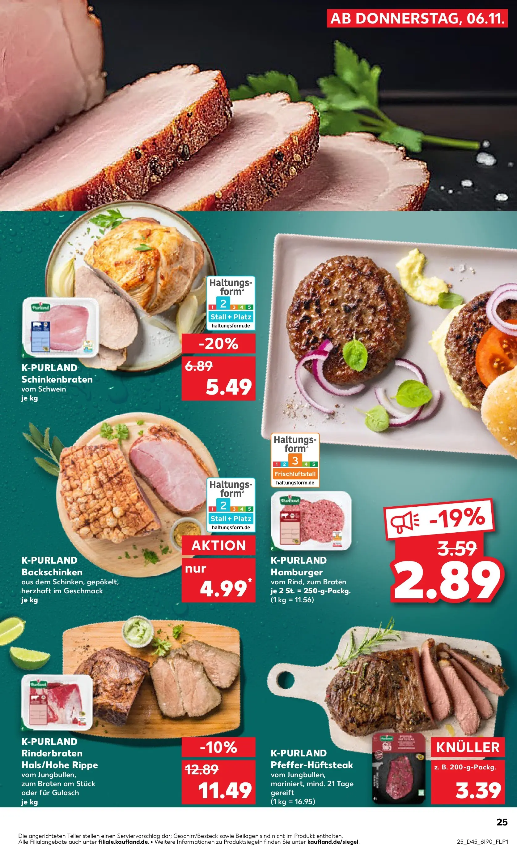 Prospekt Kaufland ab 05.11.2025 » Angebote Online zum Blättern | Seite: 25 | Produkte: Rinderbraten, Gulasch
