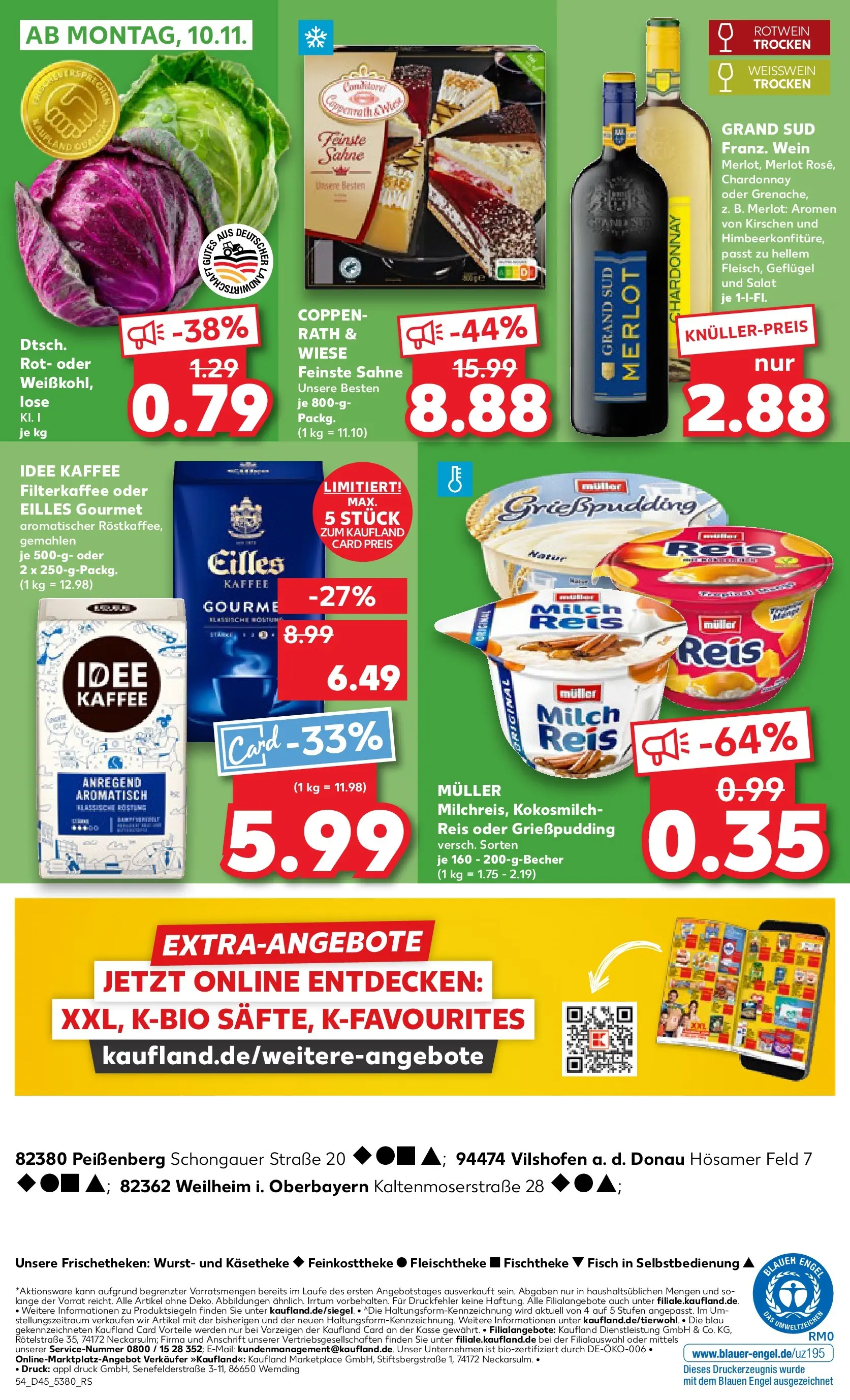 Prospekt Kaufland ab 06.11.2025 » Angebote und Werbung Online | Seite: 54 | Produkte: Idee kaffee, Milch, Rotwein, Rotwein trocken Prospekt Kaufland ab 06.11.2025 » Angebote Online zum Blättern | Seite: 54 | Produkte: Idee kaffee, Milch, Rotwein, Rotwein trocken