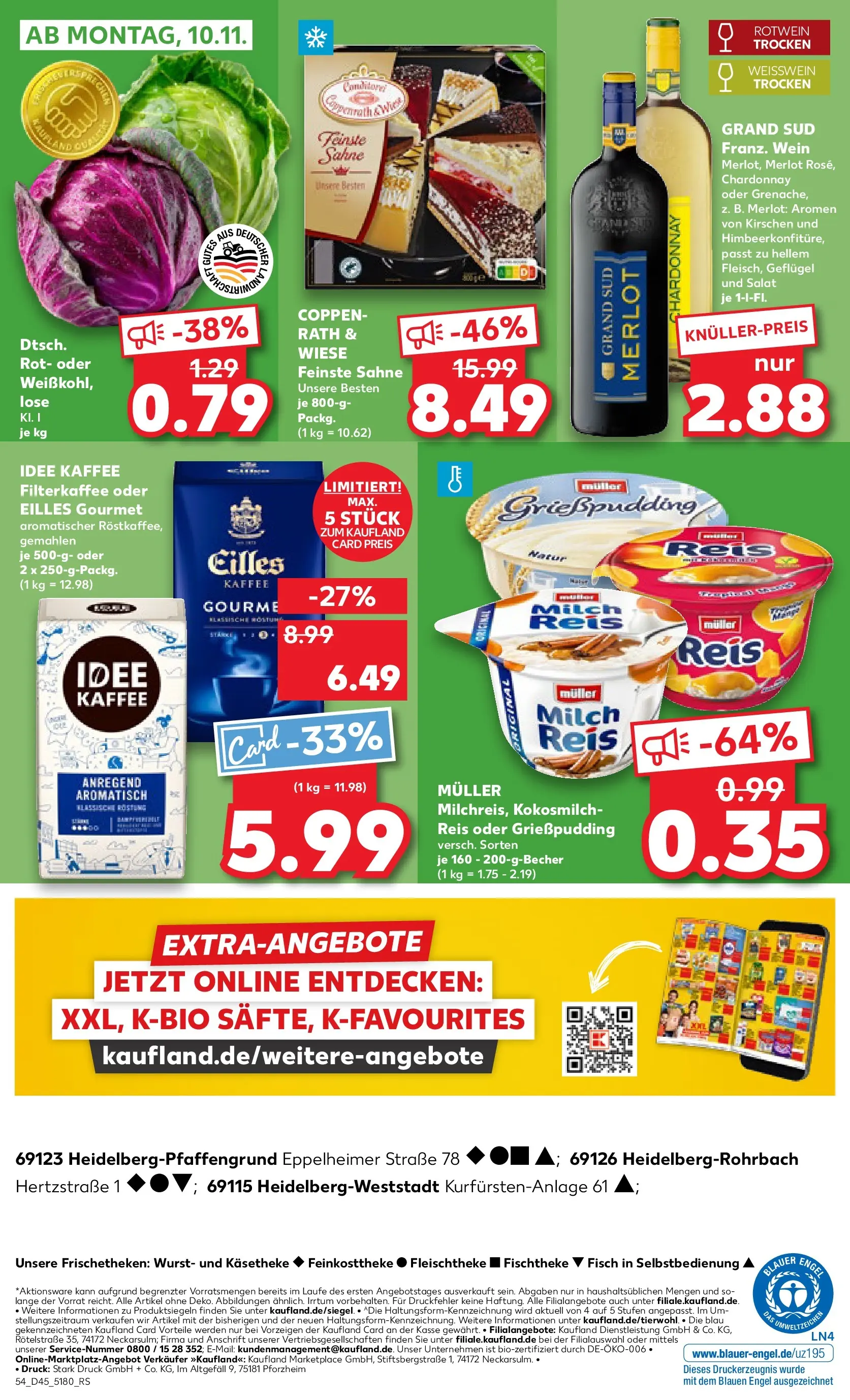 Prospekt Kaufland ab 05.11.2025 » Angebote und Werbung Online | Seite: 62 | Produkte: Kaffee, Rotwein, Wurst, Salat Prospekt Kaufland ab 05.11.2025 » Angebote Online zum Blättern | Seite: 62 | Produkte: Kaffee, Rotwein, Wurst, Salat