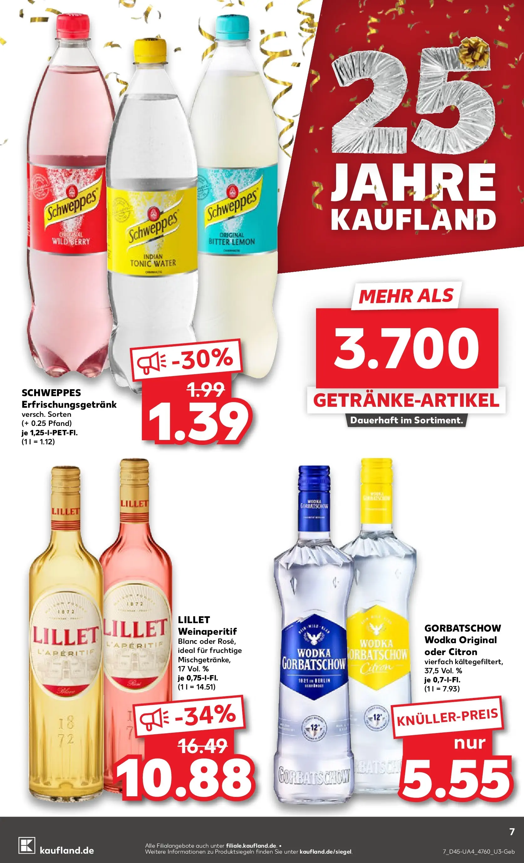 Prospekt Kaufland ab 06.11.2025 » Angebote und Werbung Online | Seite: 7 | Produkte: Schweppes, Lillet, Vodka, Wodka Prospekt Kaufland ab 06.11.2025 » Angebote Online zum Blättern | Seite: 7 | Produkte: Schweppes, Lillet, Vodka, Wodka