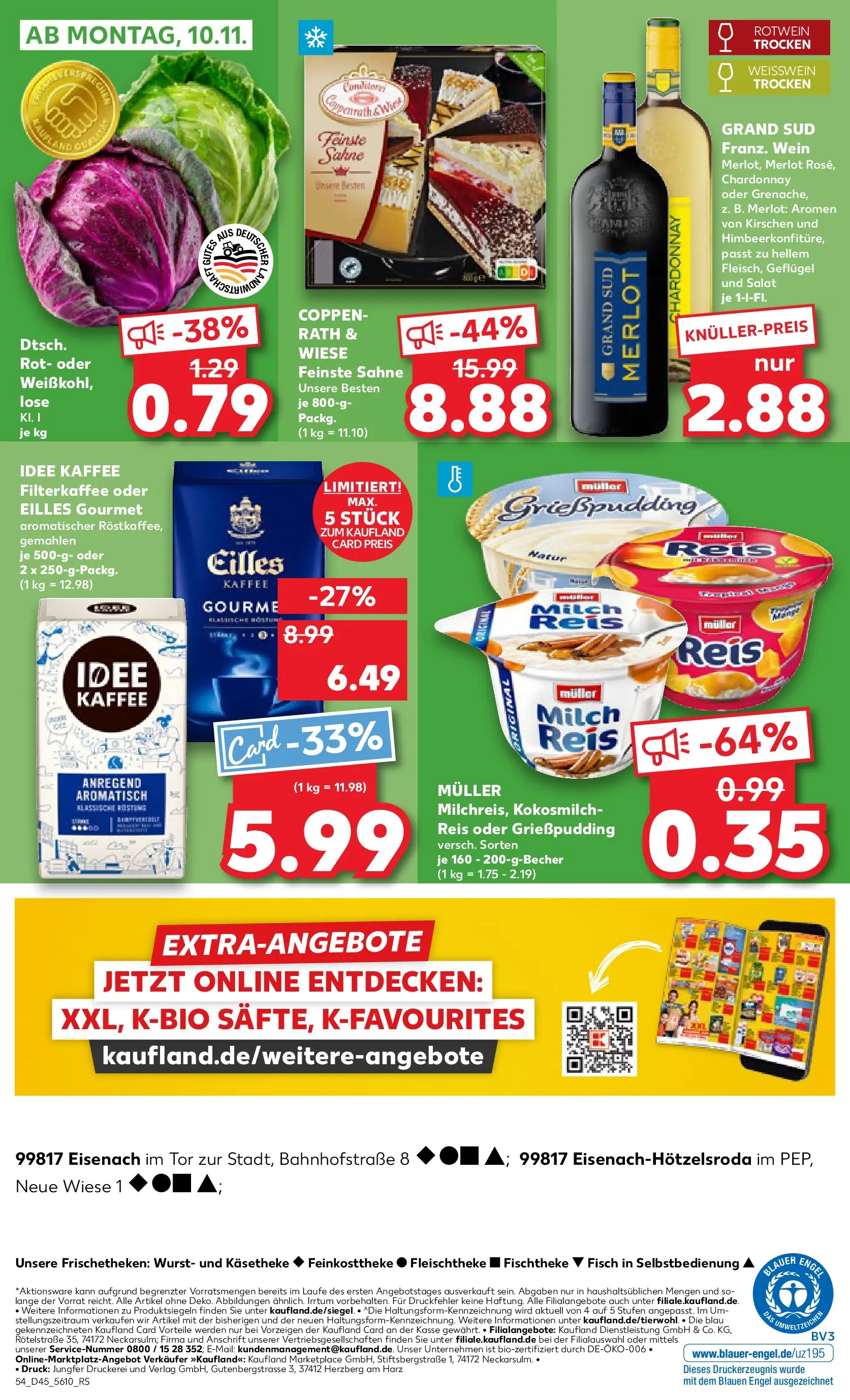 Prospekt Kaufland ab 06.11.2025 » Angebote und Werbung Online | Seite: 54 | Produkte: Weißwein trocken, Grand sud, Reis, Salat Prospekt Kaufland ab 06.11.2025 » Angebote Online zum Blättern | Seite: 54 | Produkte: Weißwein trocken, Grand sud, Reis, Salat