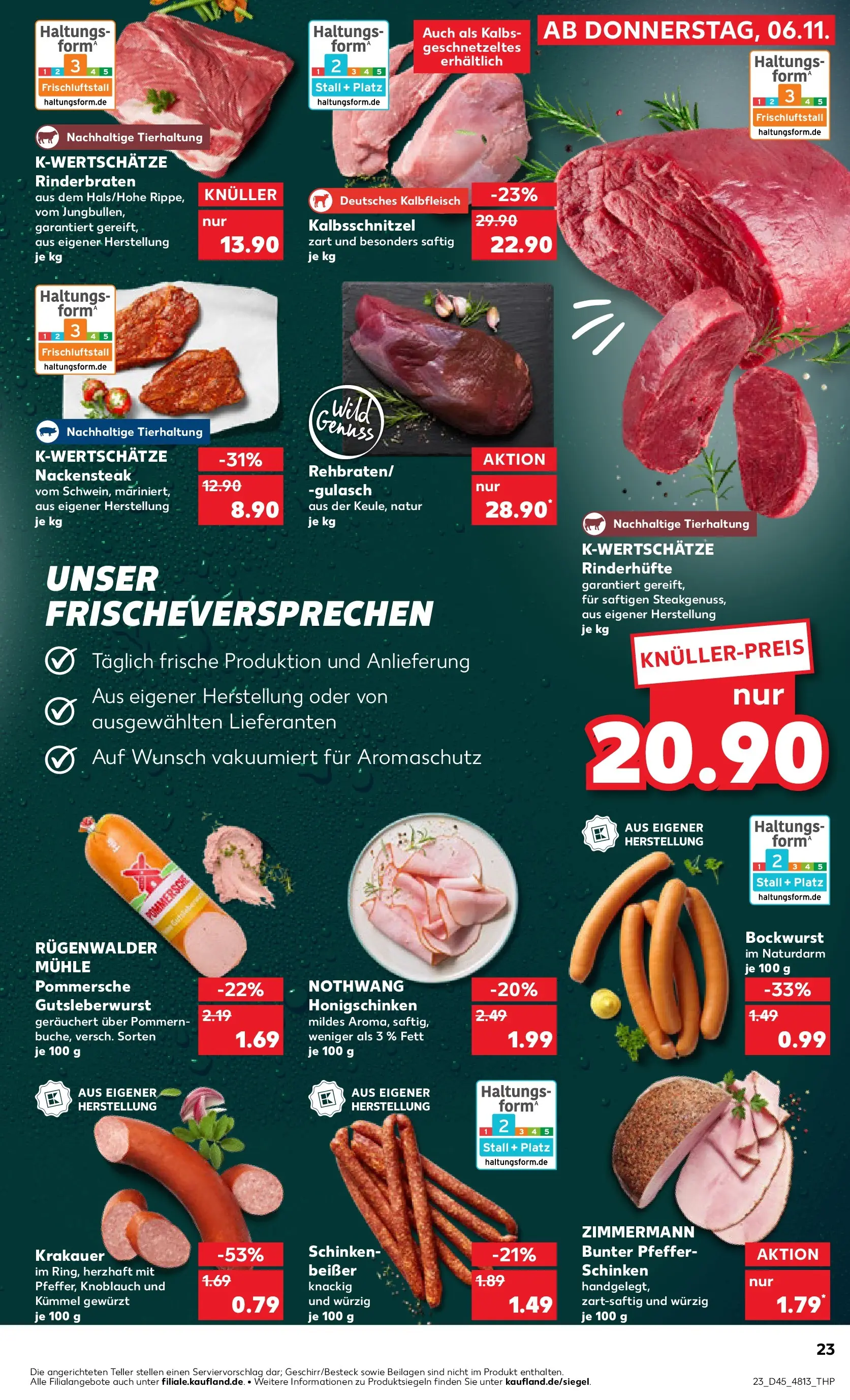Prospekt Kaufland ab 06.11.2025 » Angebote und Werbung Online | Seite: 23 | Produkte: Mühle, Gulasch, Knoblauch, Schinken Prospekt Kaufland ab 06.11.2025 » Angebote Online zum Blättern | Seite: 23 | Produkte: Mühle, Gulasch, Knoblauch, Schinken
