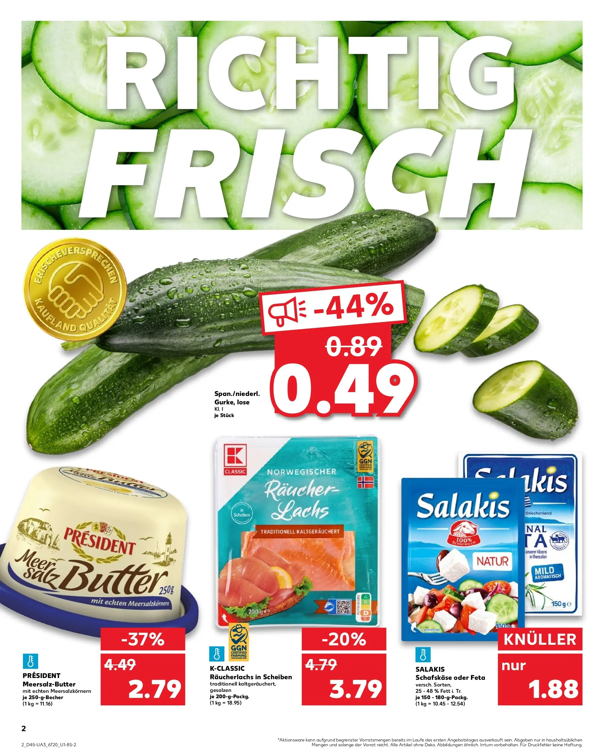 Prospekt Kaufland ab 05.11.2025 » Angebote und Werbung Online | Seite: 2 | Produkte: Feta, Butter, Lachs, Schafskase Prospekt Kaufland ab 05.11.2025 » Angebote Online zum Blättern | Seite: 2 | Produkte: Feta, Butter, Lachs, Schafskase
