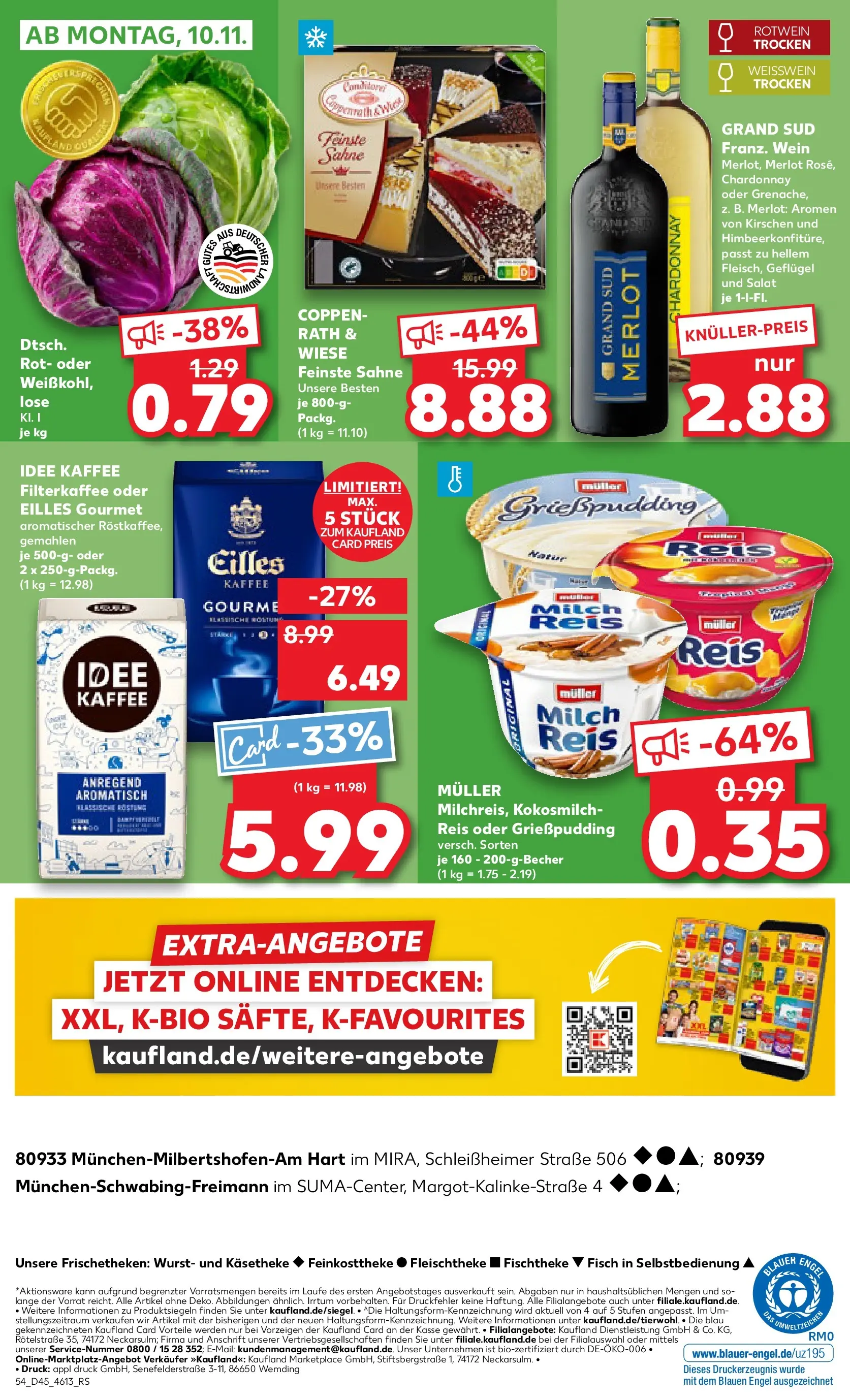 Prospekt Kaufland ab 05.11.2025 » Angebote und Werbung Online | Seite: 54 | Produkte: Milch, Wurst, Reis, Sahne Prospekt Kaufland ab 05.11.2025 » Angebote Online zum Blättern | Seite: 54 | Produkte: Milch, Wurst, Reis, Sahne