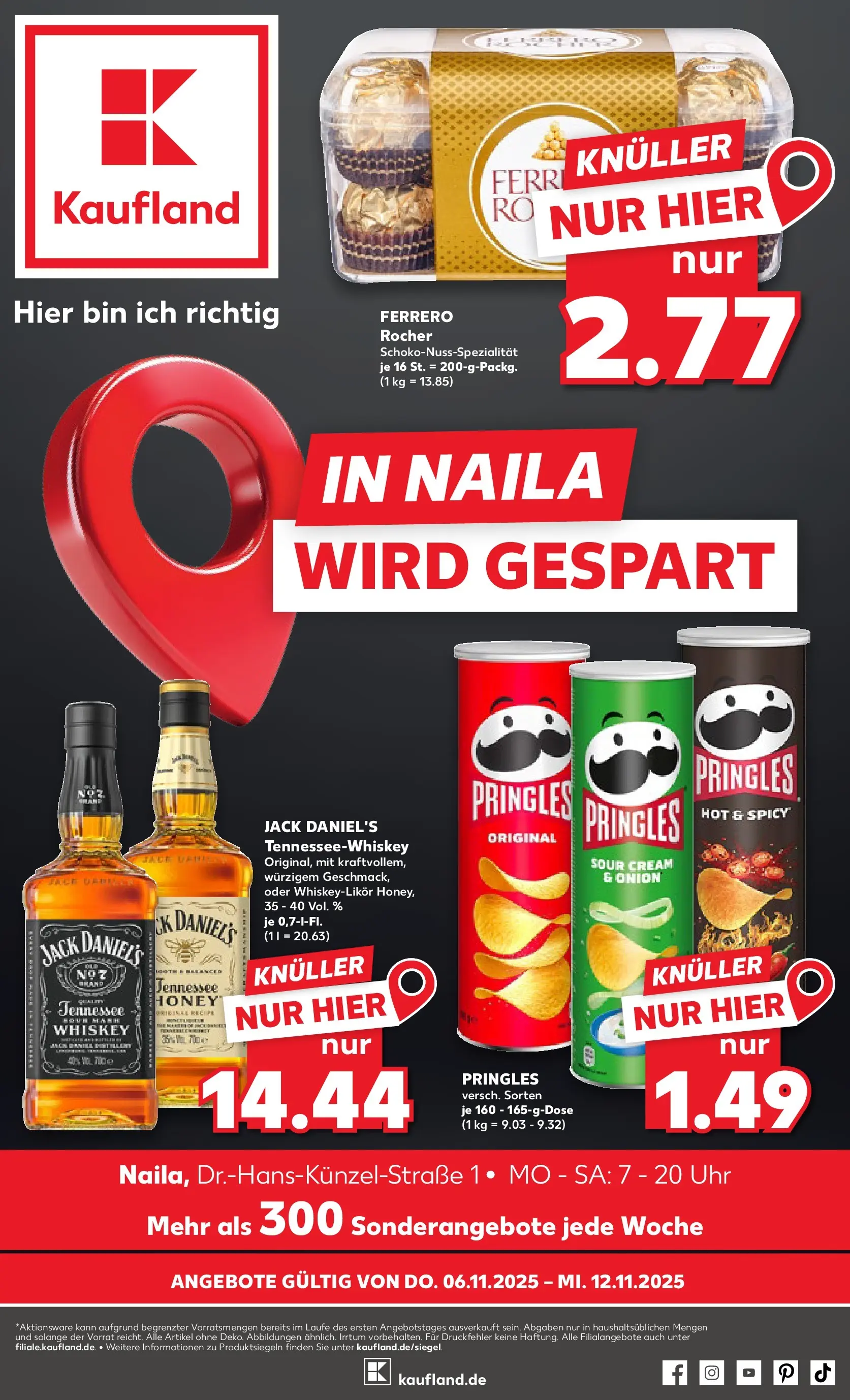 Prospekt Kaufland ab 05.11.2025 » Angebote und Werbung Online | Seite: 1 | Produkte: Ferrero rocher, Pringles, Chips, Uhr Prospekt Kaufland ab 05.11.2025 » Angebote Online zum Blättern | Seite: 1 | Produkte: Ferrero rocher, Pringles, Chips, Uhr