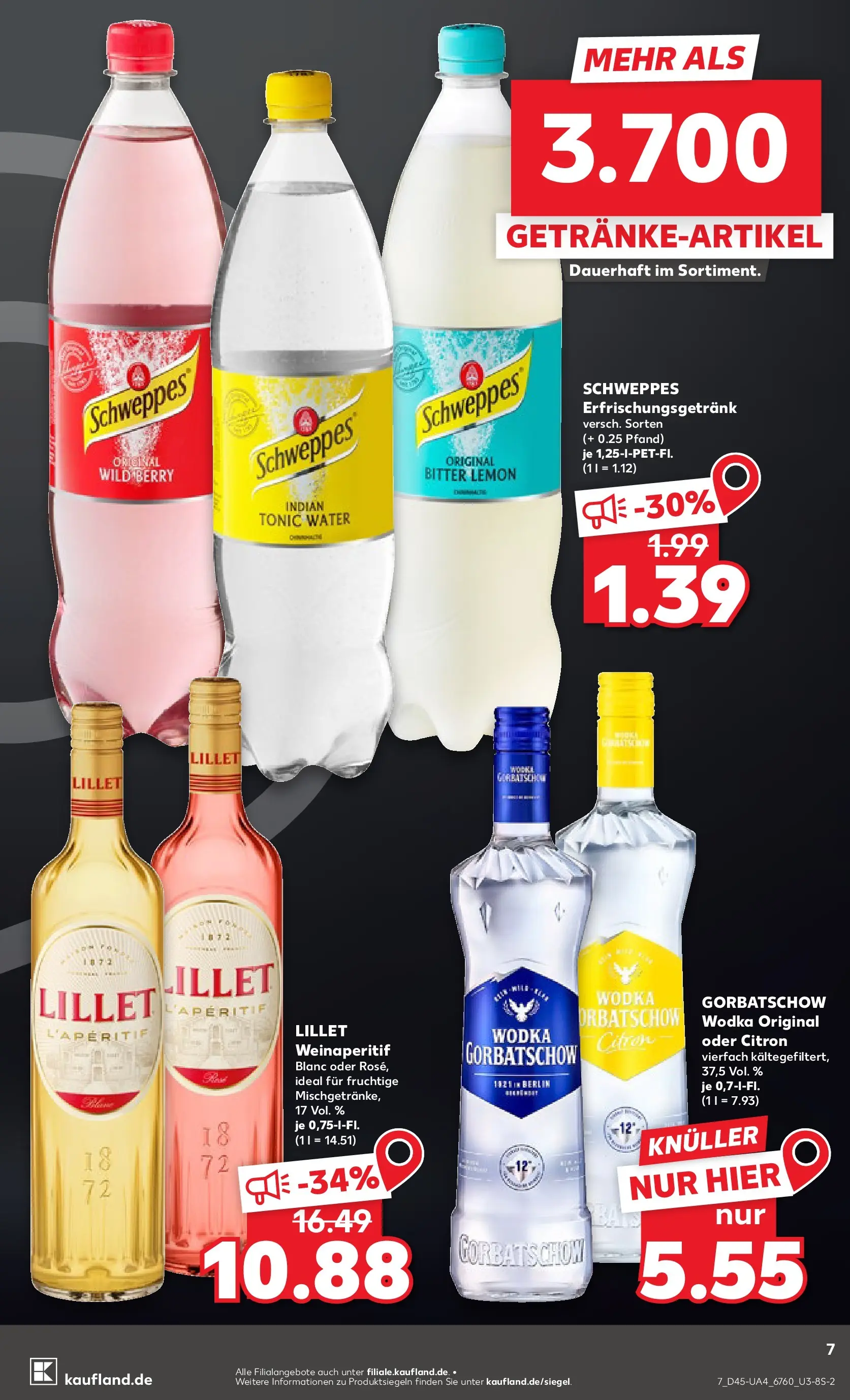 Prospekt Kaufland ab 05.11.2025 » Angebote und Werbung Online | Seite: 7 | Produkte: Schweppes, Lillet, Vodka, Wodka Prospekt Kaufland ab 05.11.2025 » Angebote Online zum Blättern | Seite: 7 | Produkte: Schweppes, Lillet, Vodka, Wodka