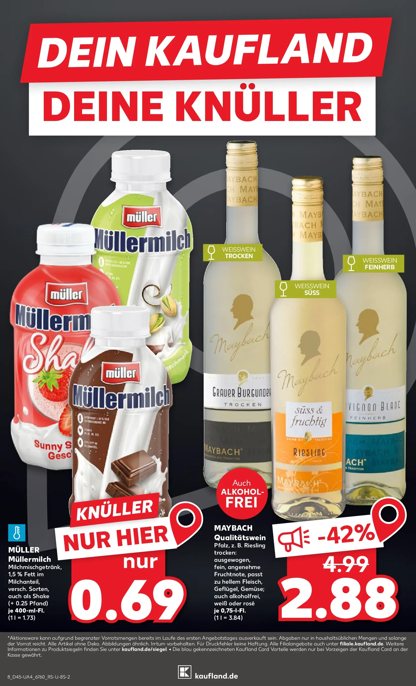 Prospekt Kaufland ab 05.11.2025 » Angebote und Werbung Online | Seite: 8 | Produkte: Weißwein, Weißwein trocken, Müllermilch, Muller mullermilch Prospekt Kaufland ab 05.11.2025 » Angebote Online zum Blättern | Seite: 8 | Produkte: Weißwein, Weißwein trocken, Müllermilch, Muller mullermilch