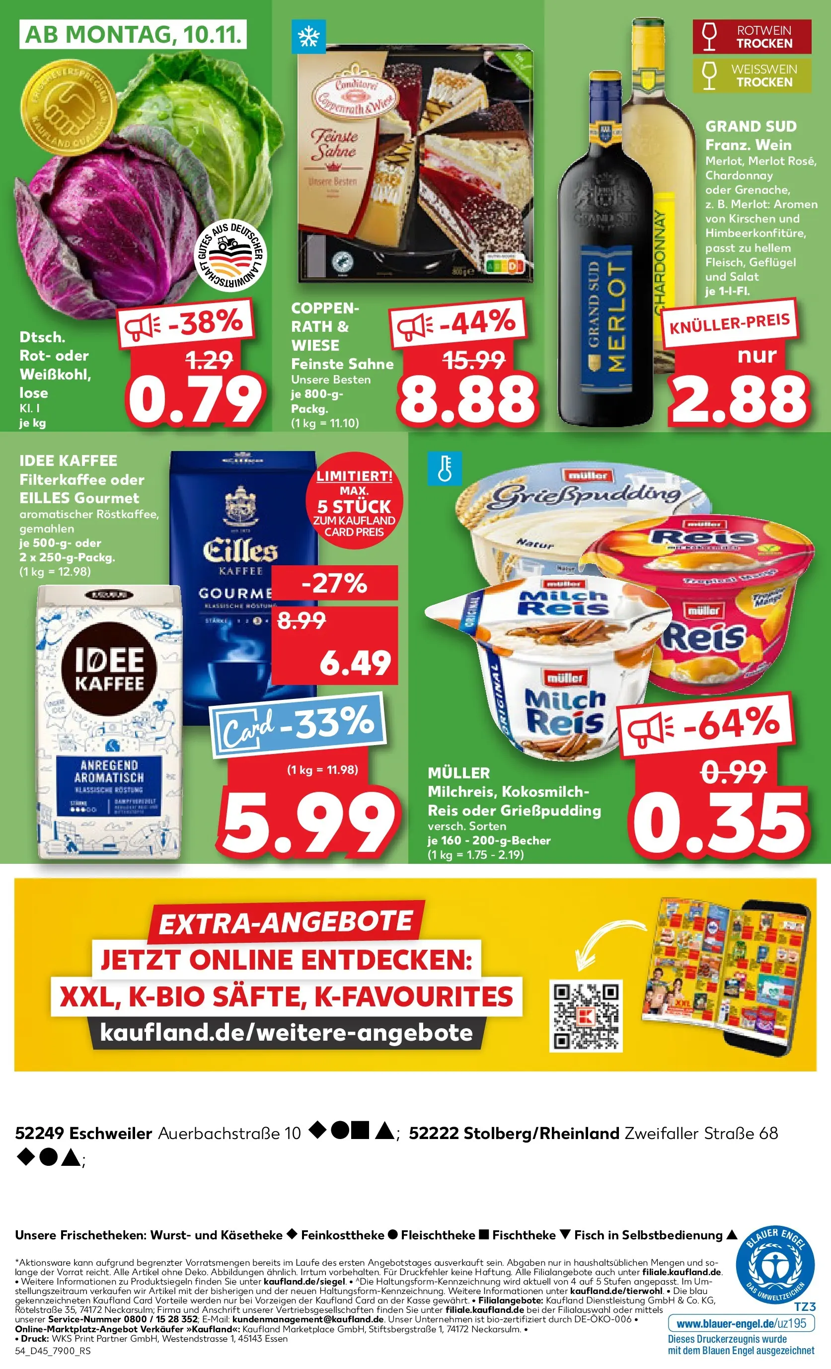 Prospekt Kaufland ab 06.11.2025 » Angebote und Werbung Online | Seite: 54 | Produkte: Idee kaffee, Kaffee, Kirschen, Wurst Prospekt Kaufland ab 06.11.2025 » Angebote Online zum Blättern | Seite: 54 | Produkte: Idee kaffee, Kaffee, Kirschen, Wurst