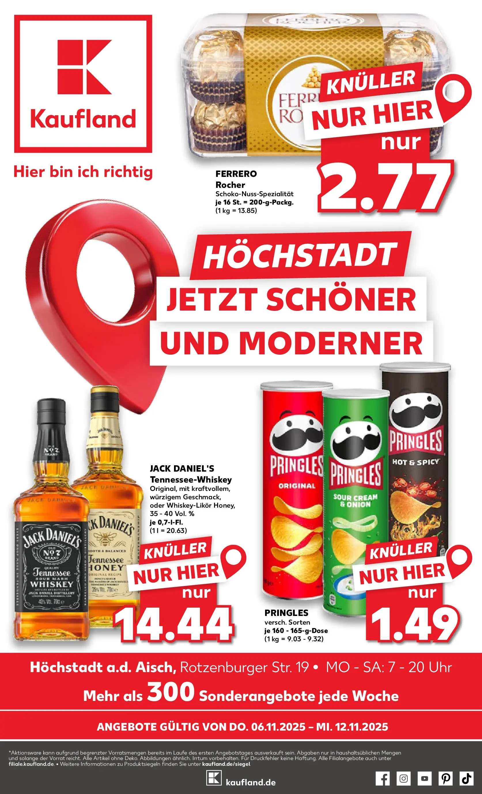 Prospekt Kaufland ab 06.11.2025 » Angebote und Werbung Online | Seite: 1 | Produkte: Jack Daniel's, Chips, Whiskey, Uhr Prospekt Kaufland ab 06.11.2025 » Angebote Online zum Blättern | Seite: 1 | Produkte: Jack Daniel's, Chips, Whiskey, Uhr