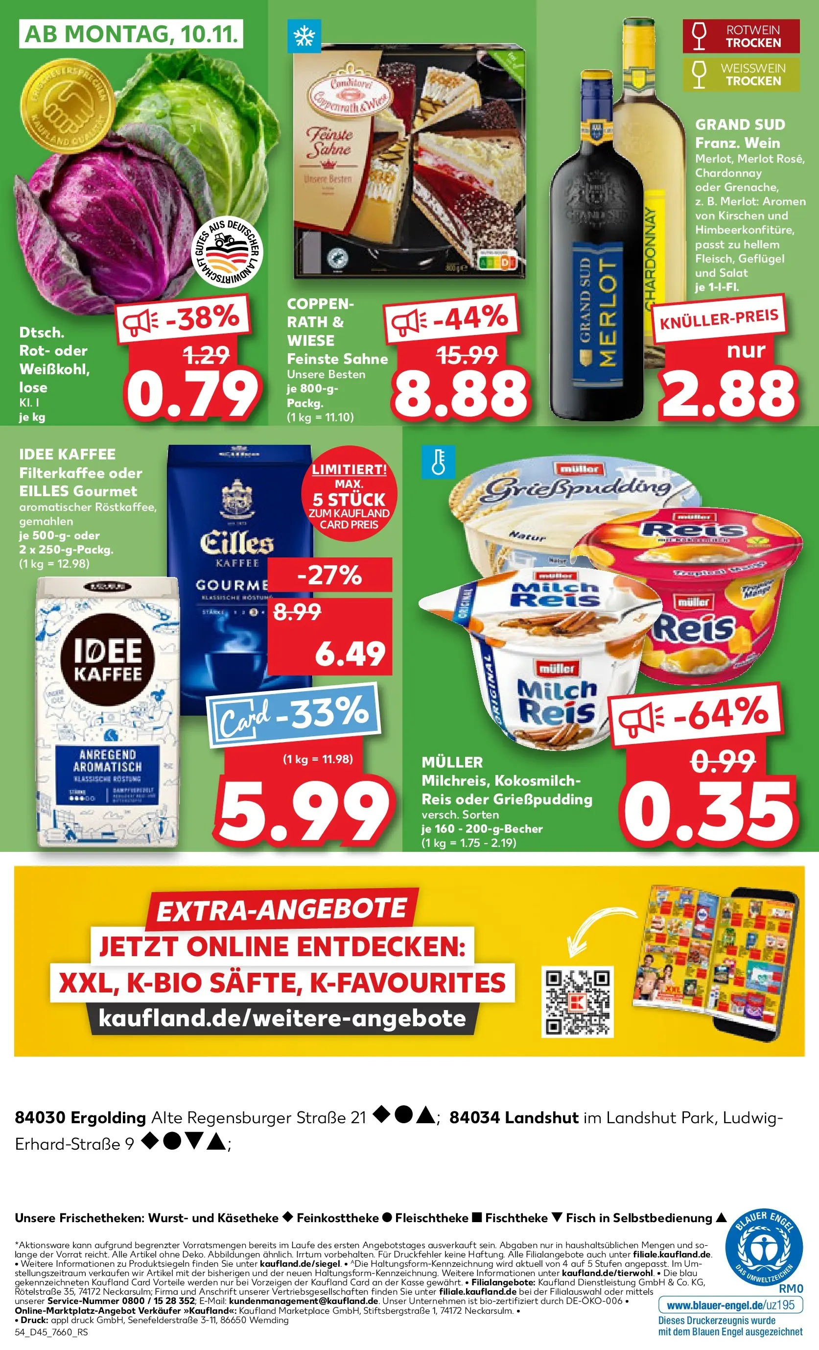 Prospekt Kaufland ab 06.11.2025 » Angebote und Werbung Online | Seite: 54 | Produkte: Milch, Rotwein trocken, Grand sud, Reis Prospekt Kaufland ab 06.11.2025 » Angebote Online zum Blättern | Seite: 54 | Produkte: Milch, Rotwein trocken, Grand sud, Reis