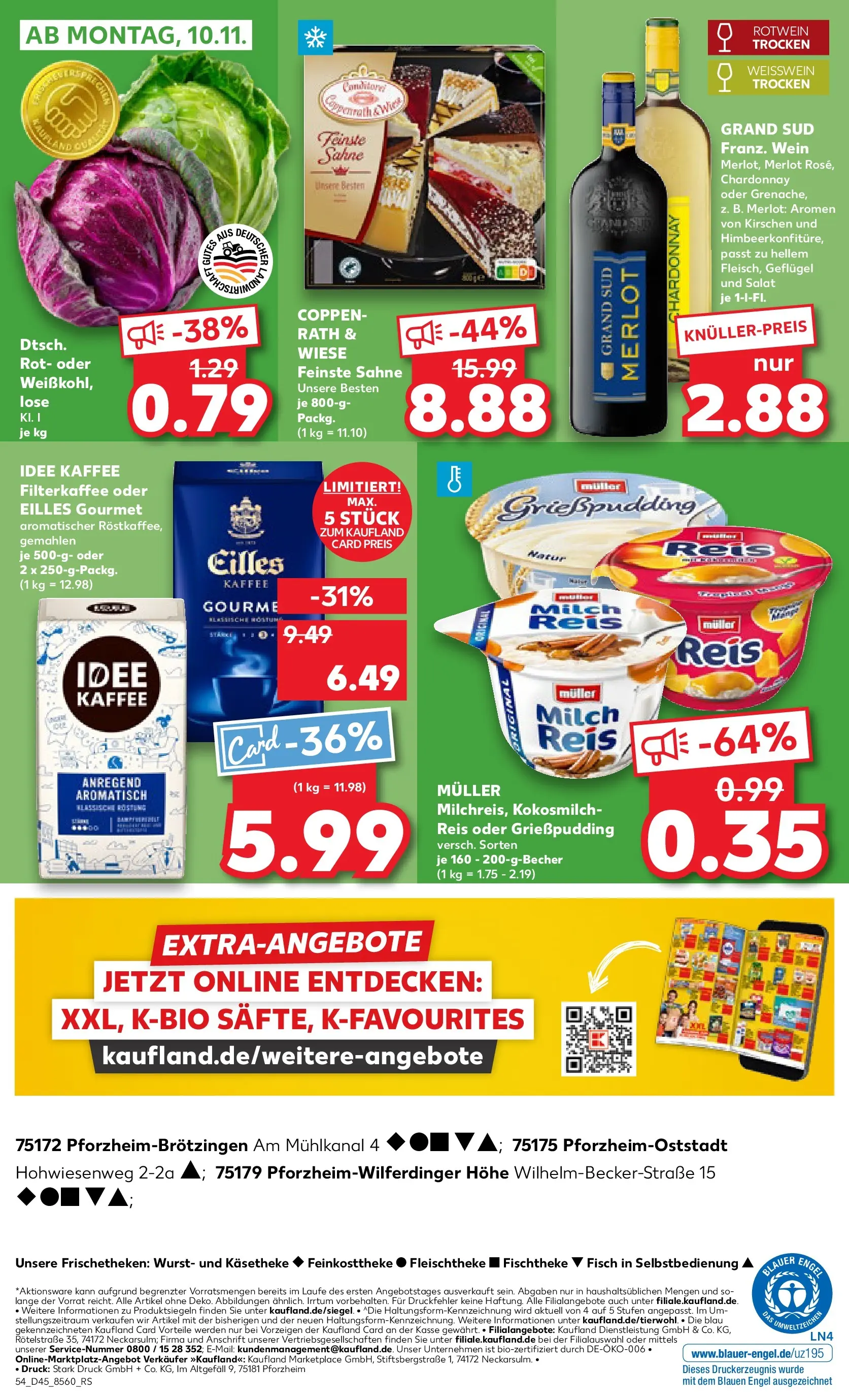 Prospekt Kaufland ab 05.11.2025 » Angebote und Werbung Online | Seite: 54 | Produkte: Rotwein, Wein, Reis, Salat Prospekt Kaufland ab 05.11.2025 » Angebote Online zum Blättern | Seite: 54 | Produkte: Rotwein, Wein, Reis, Salat