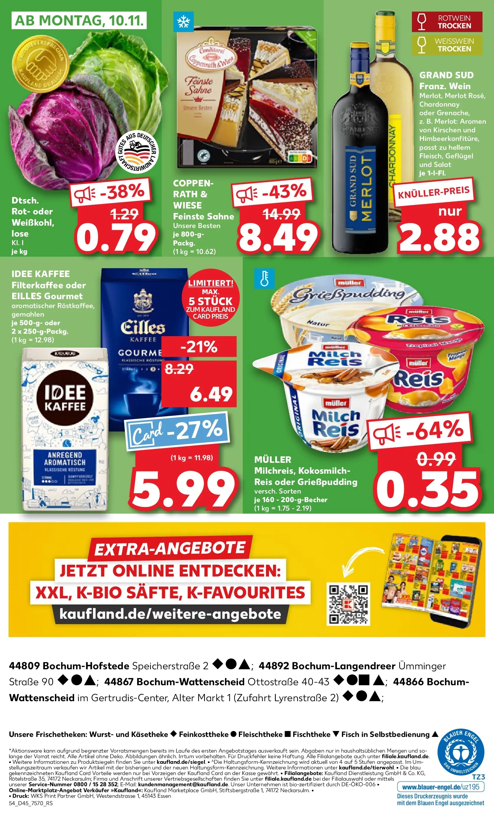 Prospekt Kaufland ab 06.11.2025 » Angebote und Werbung Online | Seite: 54 | Produkte: Rotwein, Rotwein trocken, Merlot, Salat Prospekt Kaufland ab 06.11.2025 » Angebote Online zum Blättern | Seite: 54 | Produkte: Rotwein, Rotwein trocken, Merlot, Salat
