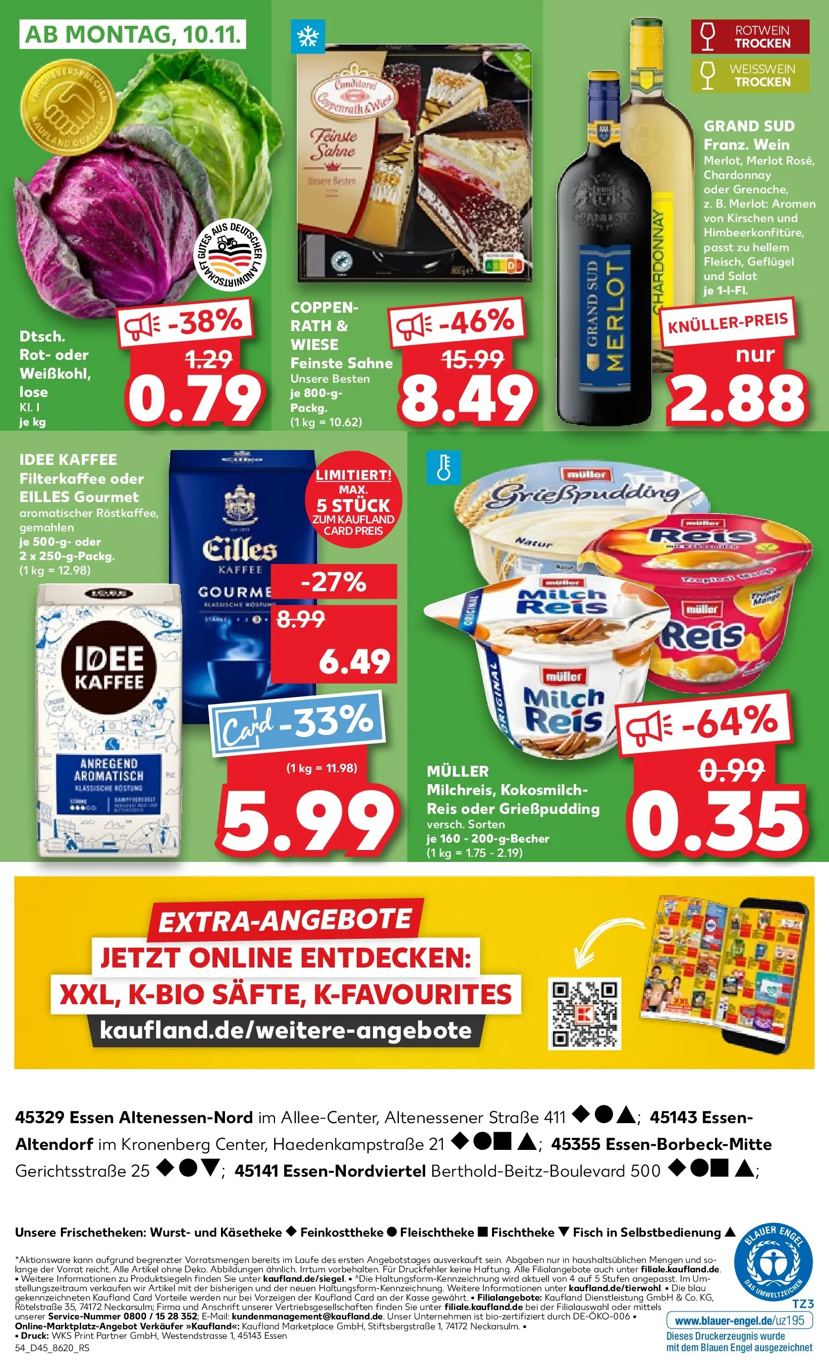 Prospekt Kaufland ab 06.11.2025 » Angebote und Werbung Online | Seite: 62 | Produkte: Milch, Kaffee, Pudding, Wurst Prospekt Kaufland ab 06.11.2025 » Angebote Online zum Blättern | Seite: 62 | Produkte: Milch, Kaffee, Pudding, Wurst