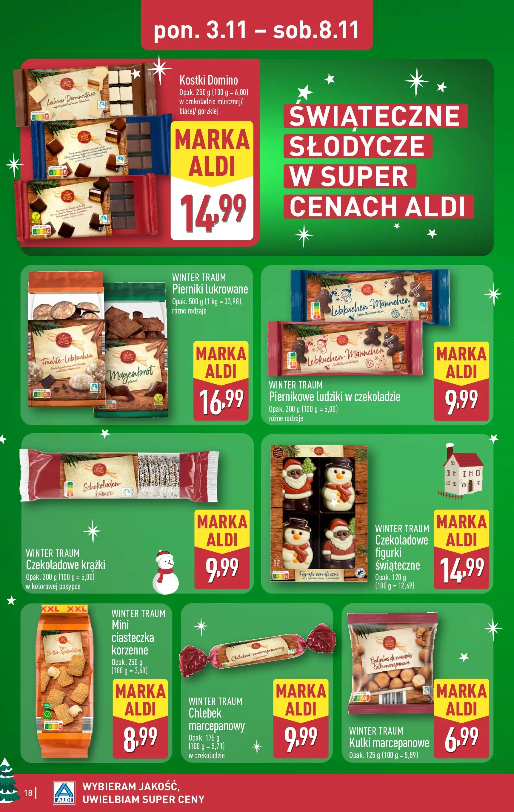 Aldi - Aż do 90% taniej w ALDI! od 02.11.2025 - Ulotka PDF, promocje | Strona: 18 | Produkty: Słodycze, Pierniki, Figurki, Ciasteczka