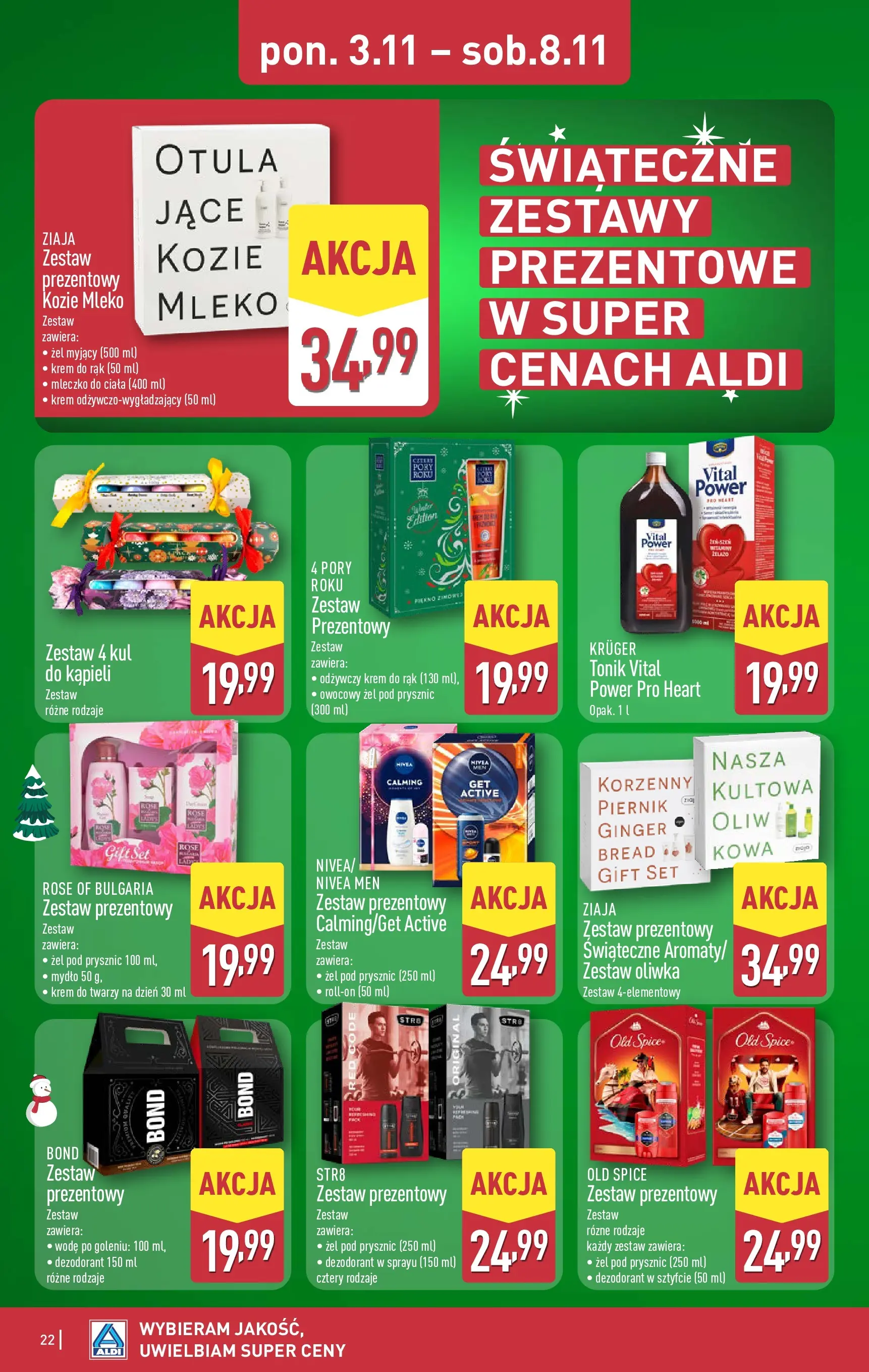 Aldi - Aż do 90% taniej w ALDI! od 02.11.2025 - Ulotka PDF, promocje | Strona: 22 | Produkty: Mleko, Mydło, Krem, Tonik